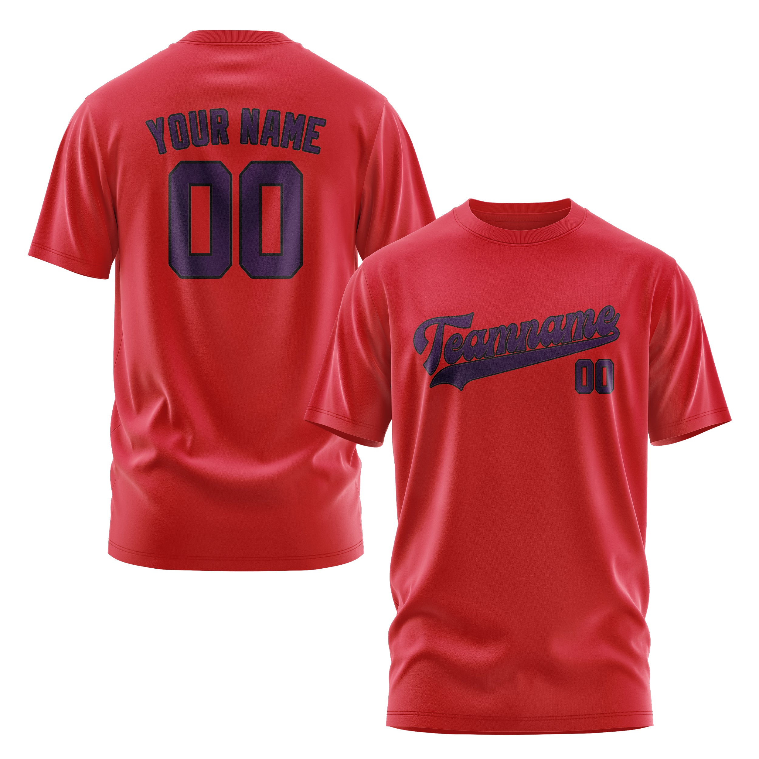 Custom Red Purple T-Shirt