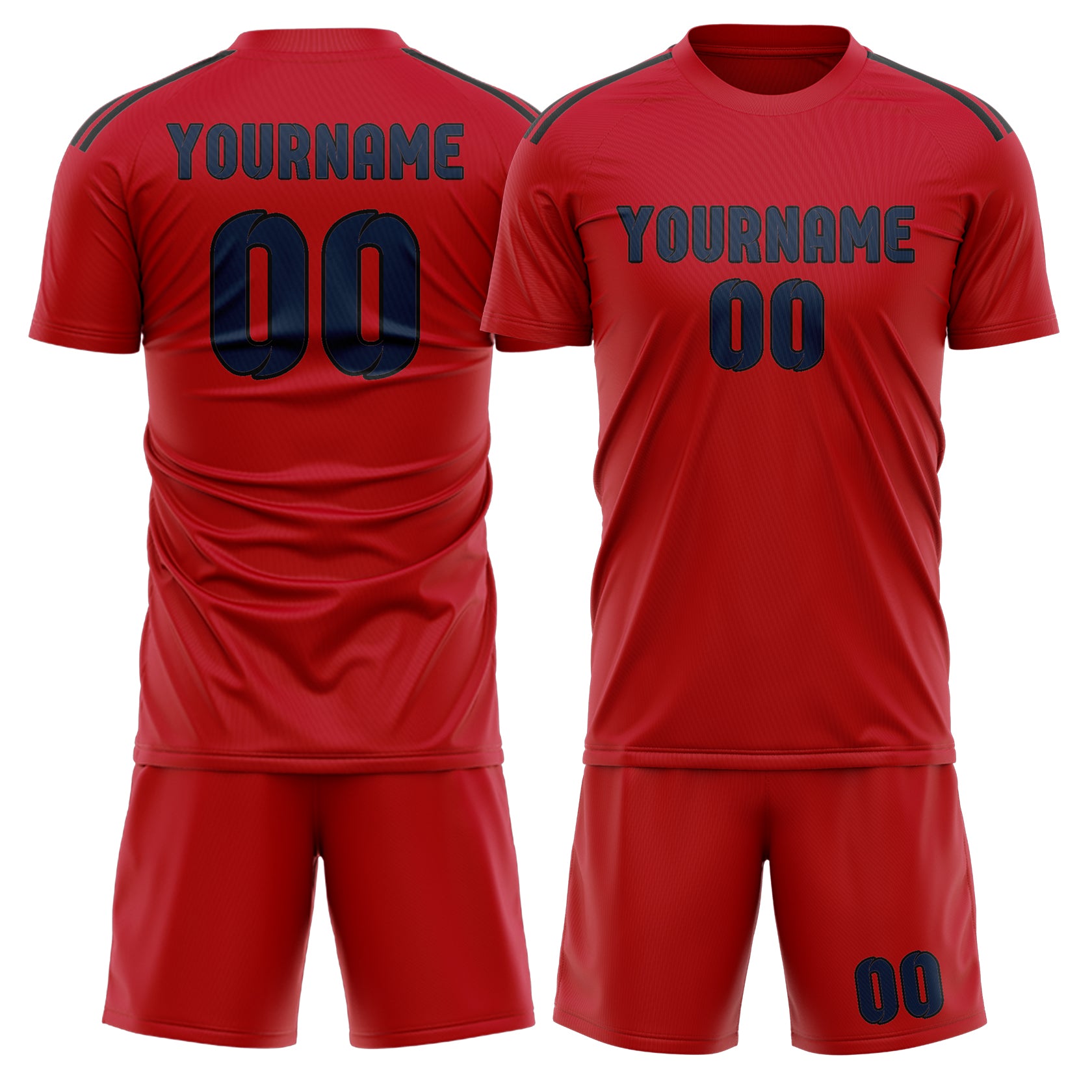 Custom Red Blue Soccer Set