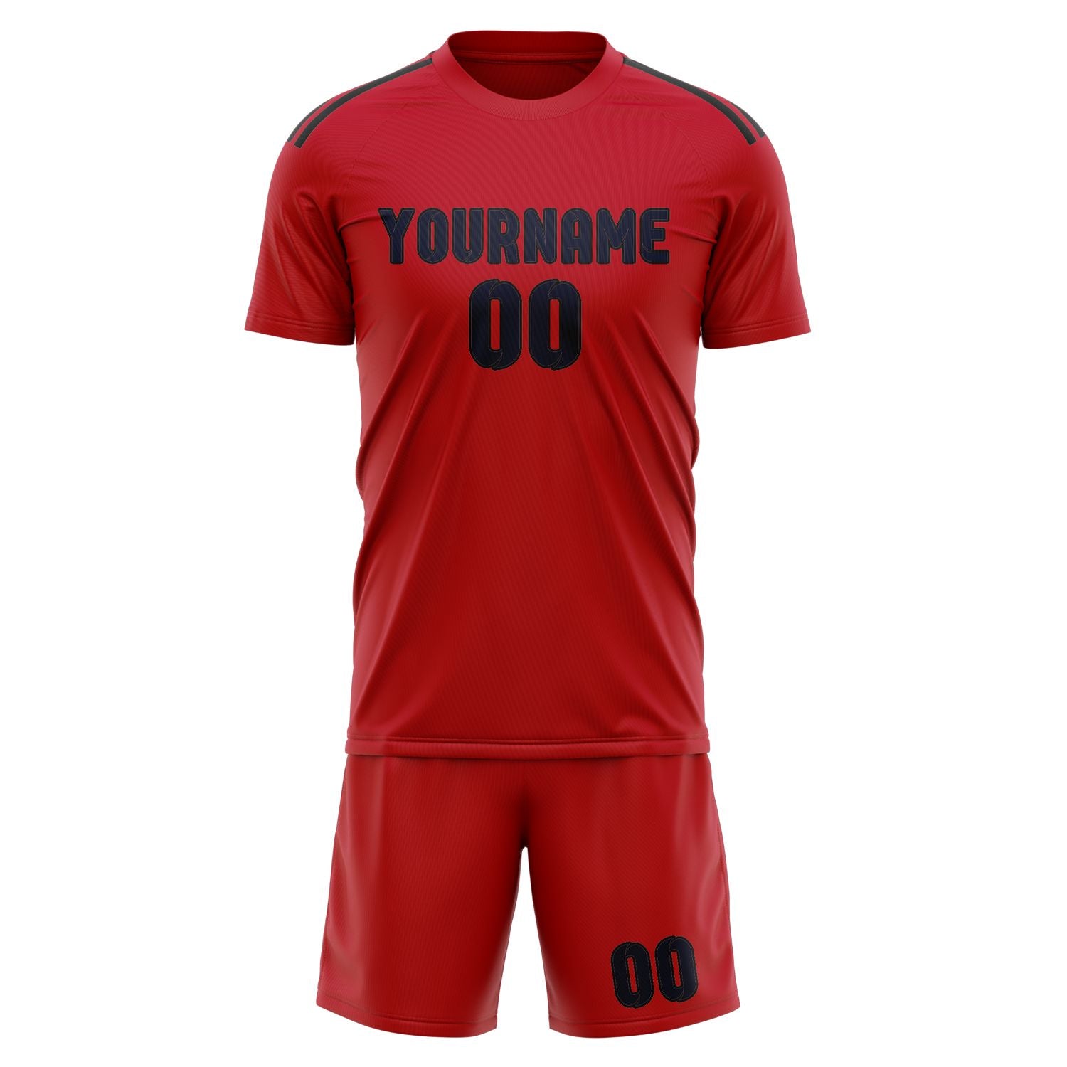 Custom Red Navy Soccer Set