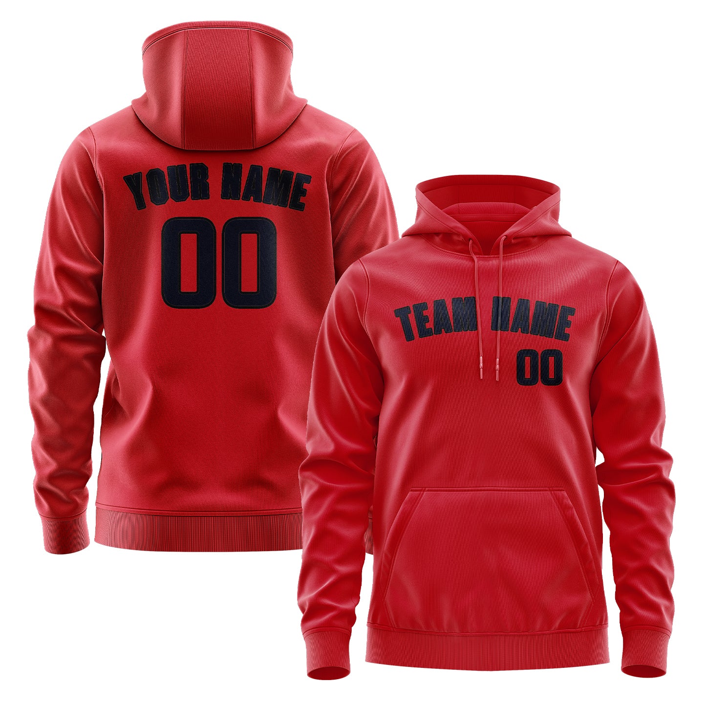 Custom Red Navy Hoodie