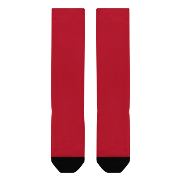 Custom Red Red Knee-High Sock