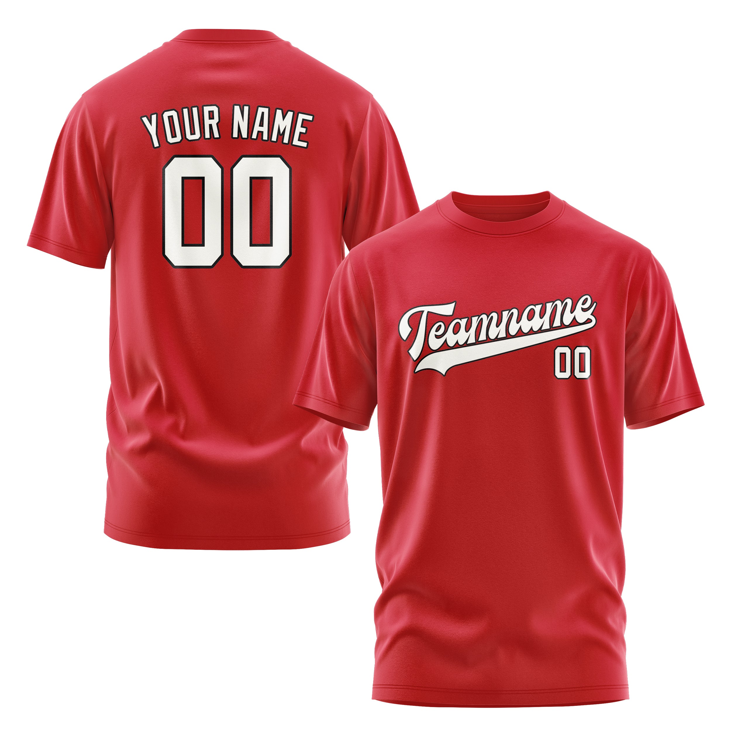 Custom Red White T-Shirt