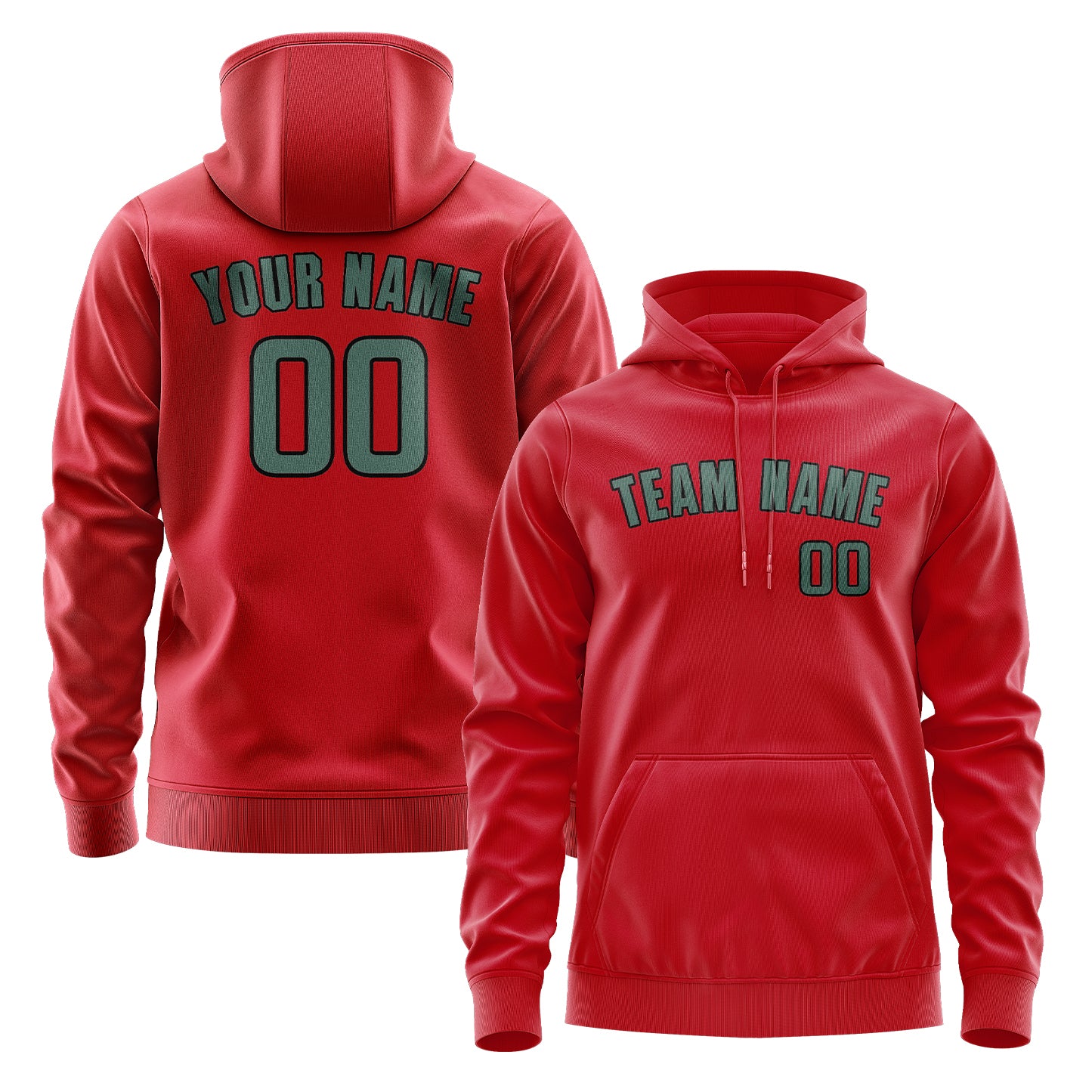 Custom Red Blue Green Hoodie