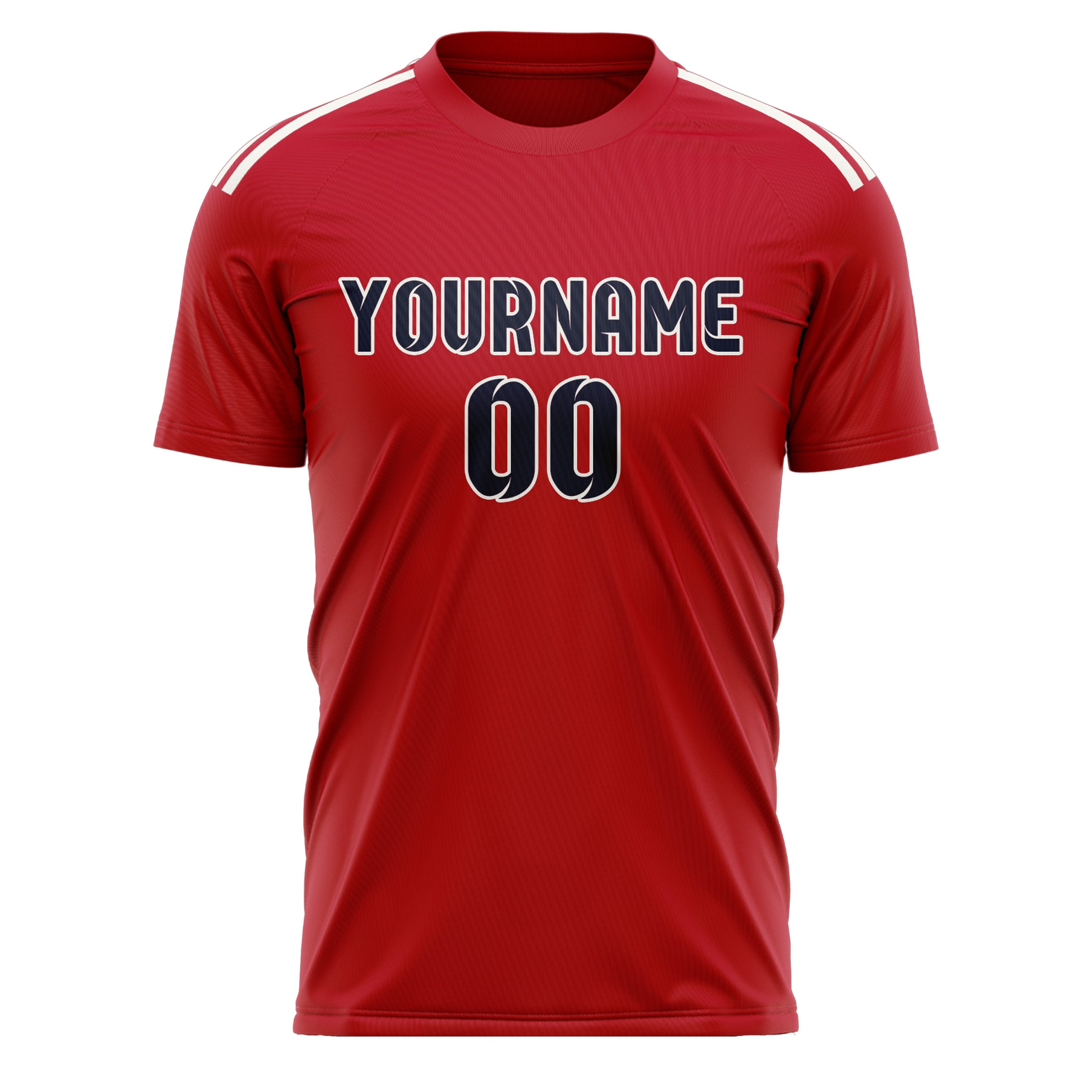 Custom Red Navy Soccer Jersey
