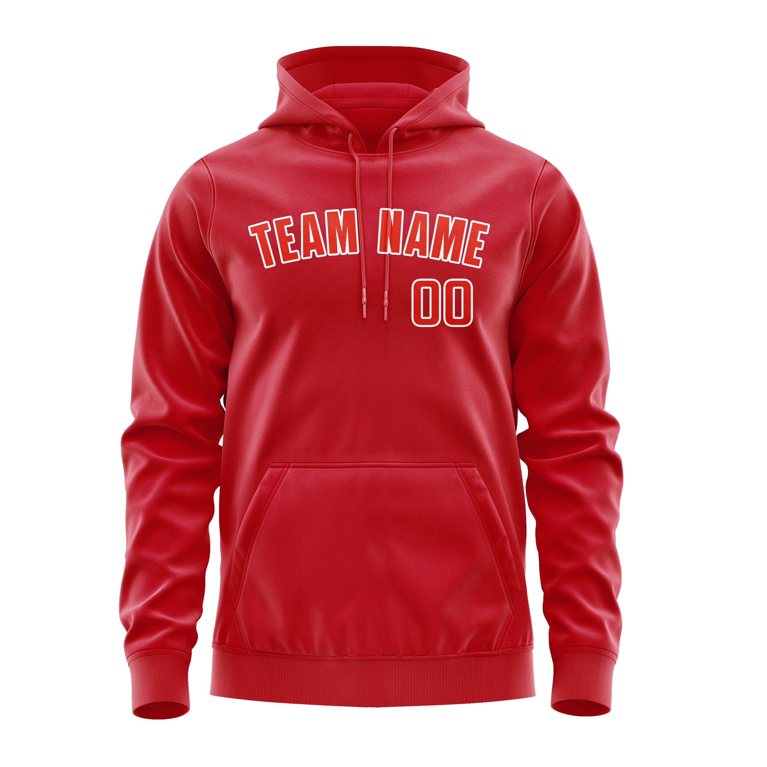 Custom Red Orange Red Hoodie