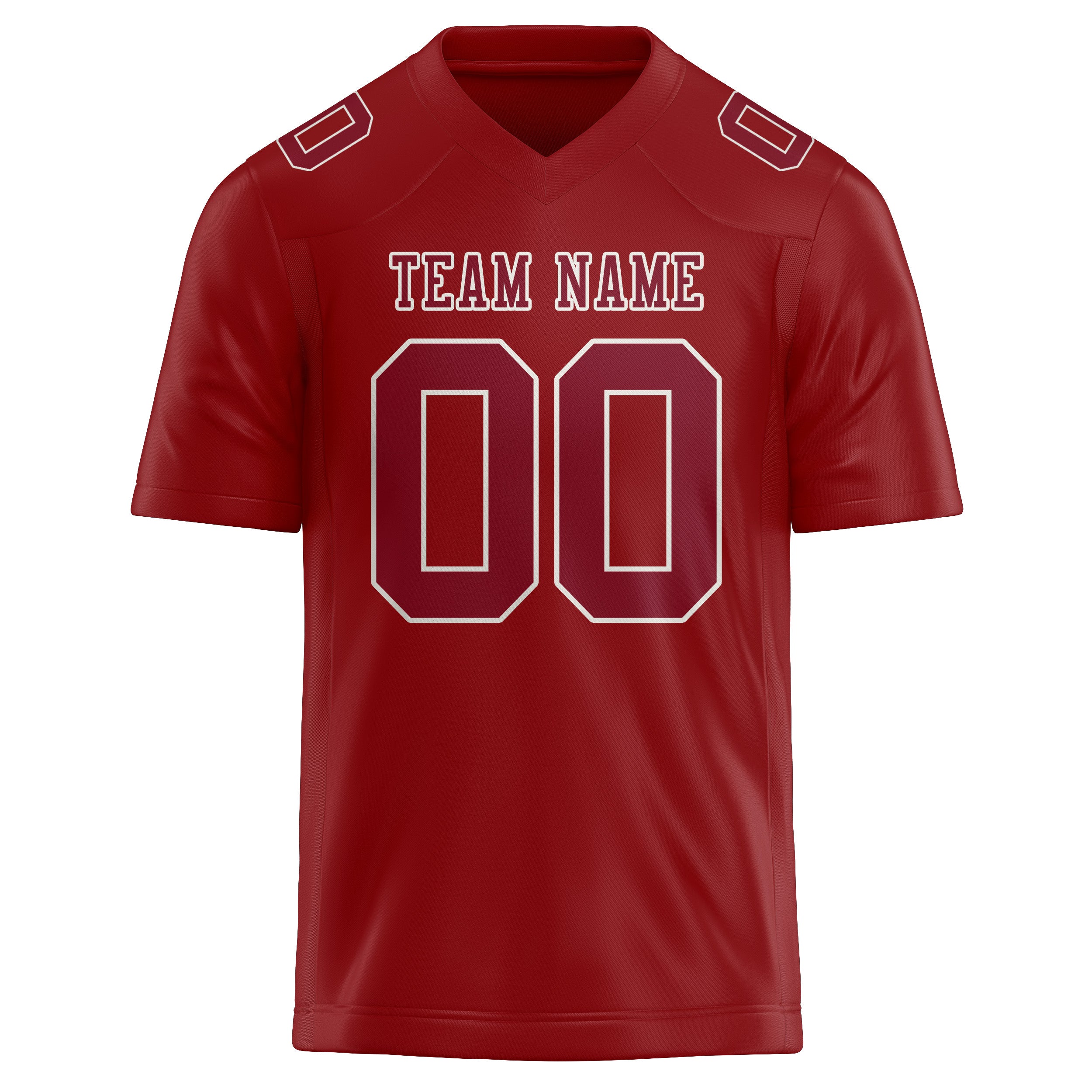 Custom Red Crimson Red Football Jersey