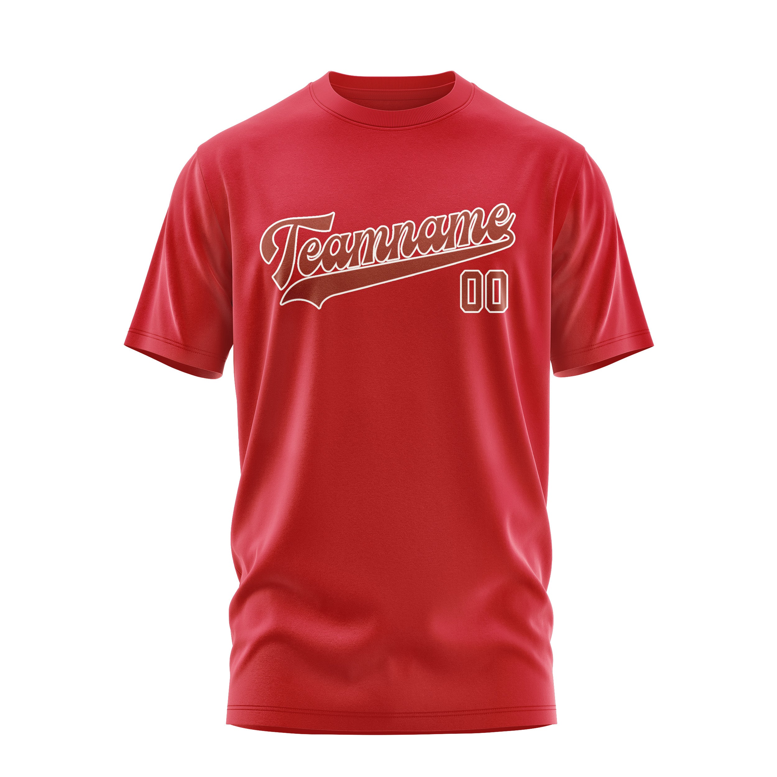 Custom Red Coral Red T-Shirt
