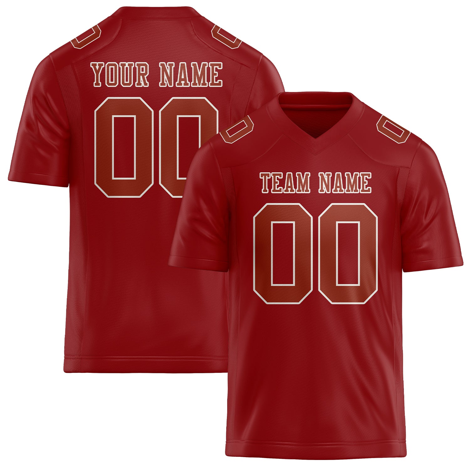 Custom Red Coral Red Football Jersey