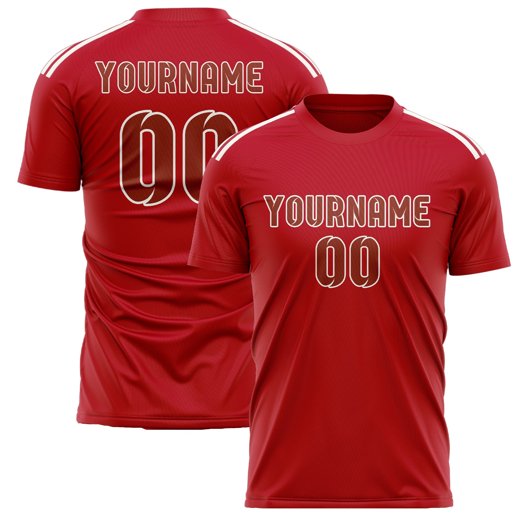 Custom Red Coral Red Soccer Jersey