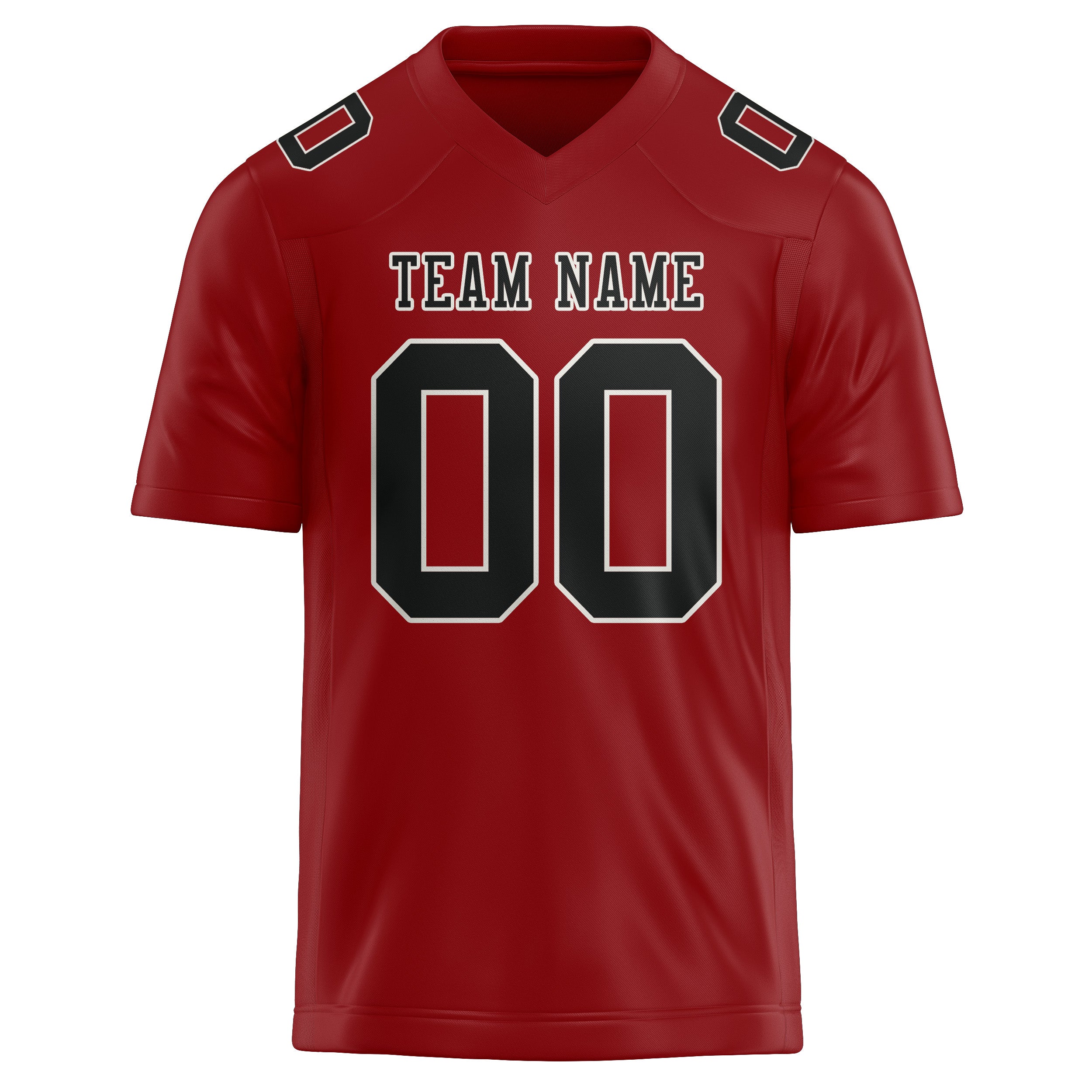 Custom Red Black Football Jersey