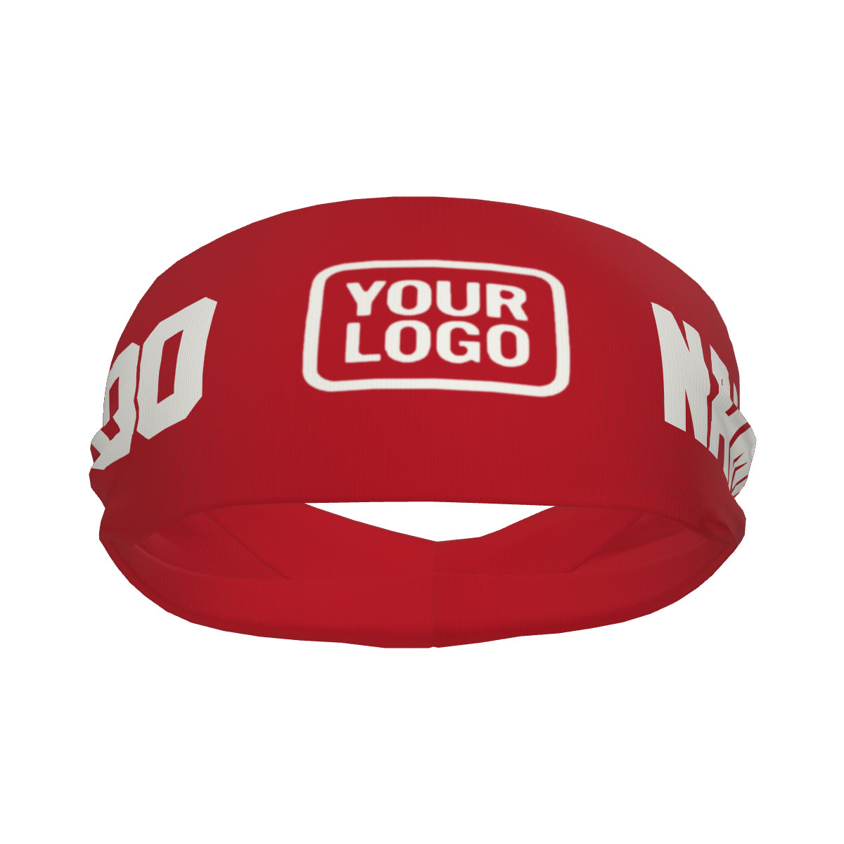 Custom Red White Sports headband
