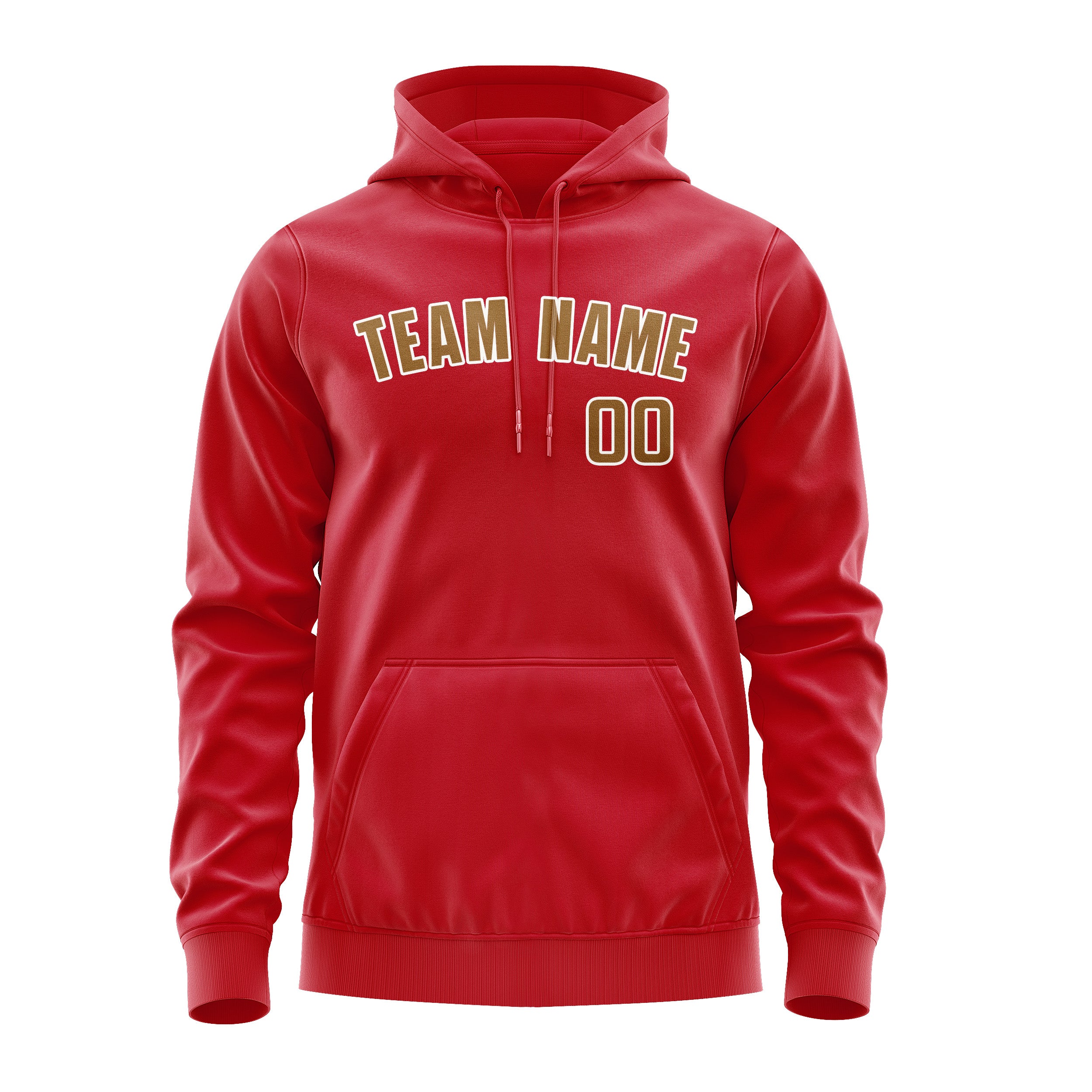 Custom Red Khaki Hoodie
