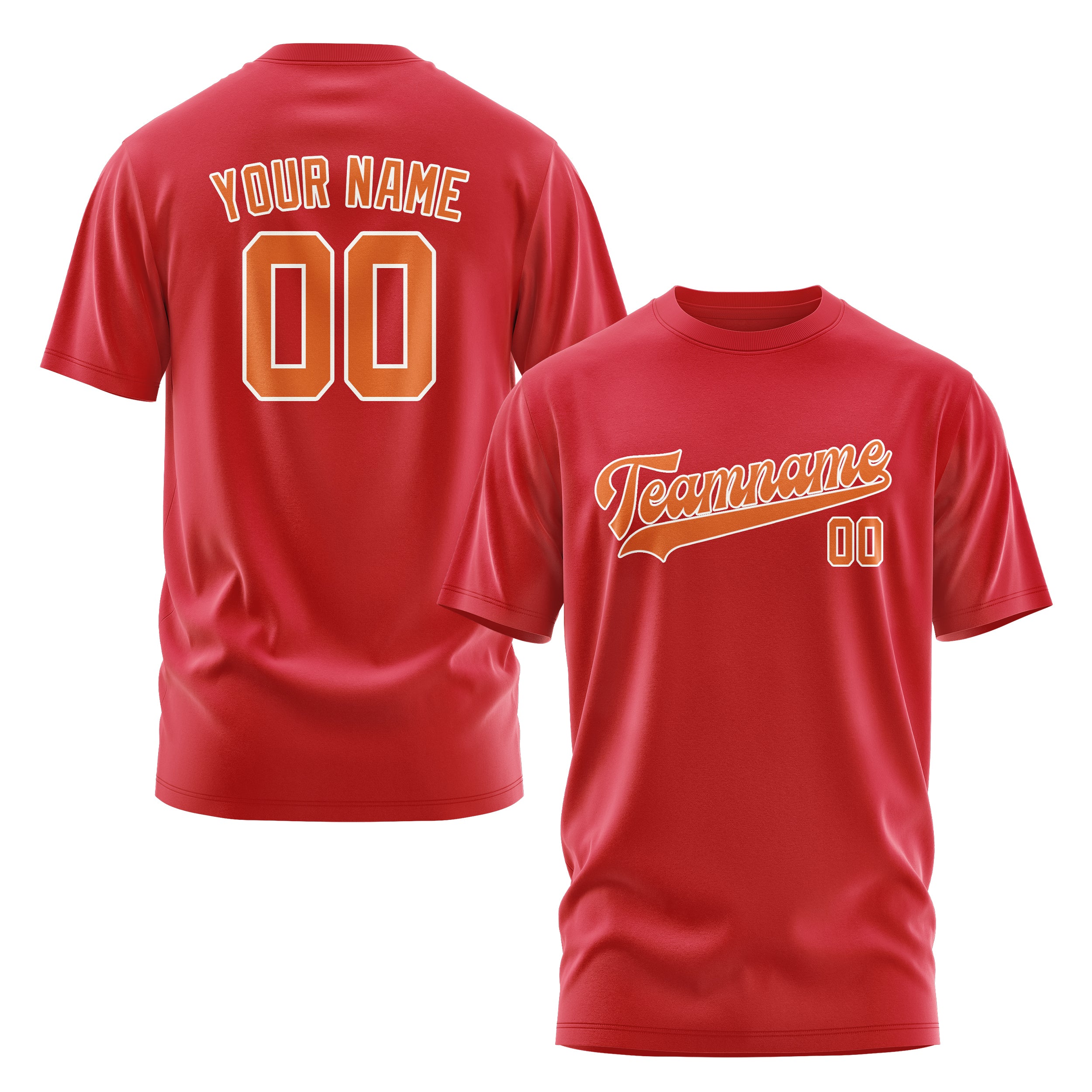 Custom Red Orange T-Shirt