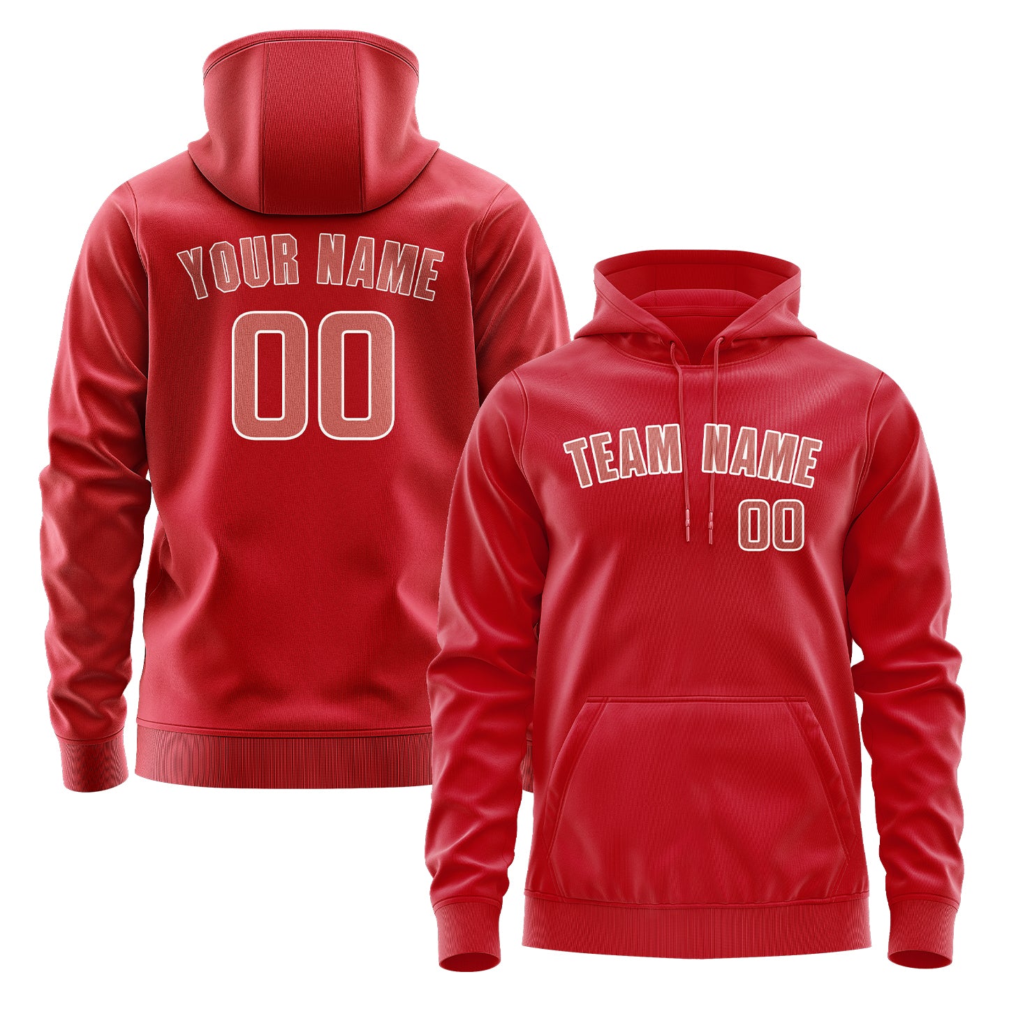 Custom Red Copper Rose Hoodie
