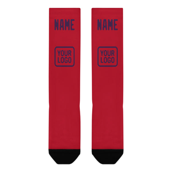 Custom Red Purple Knee-High Sock