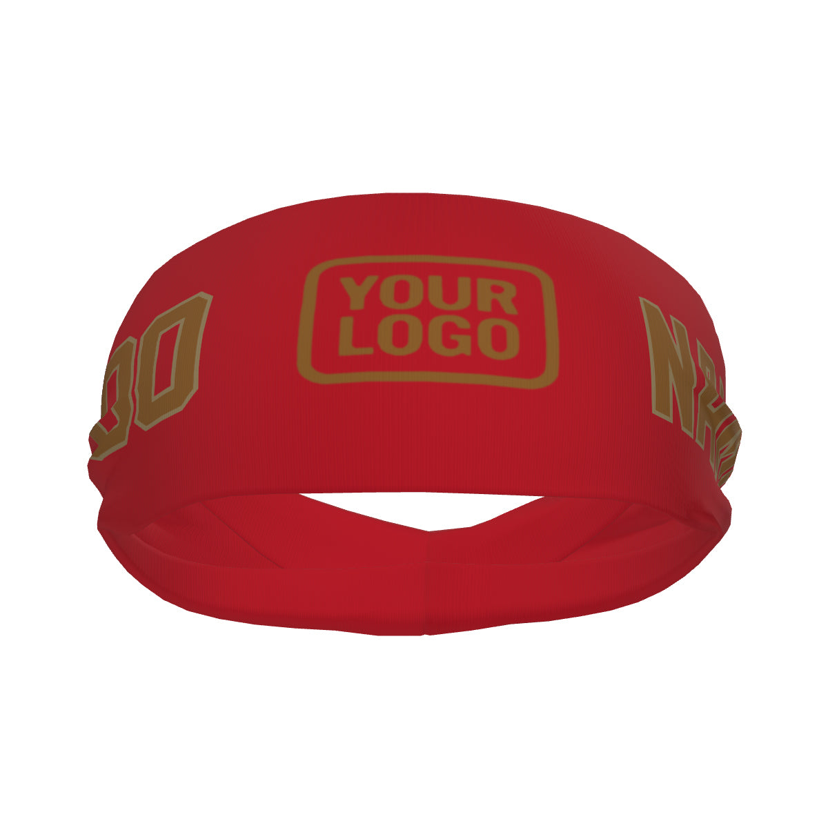 Custom Red Khaki Sports headband