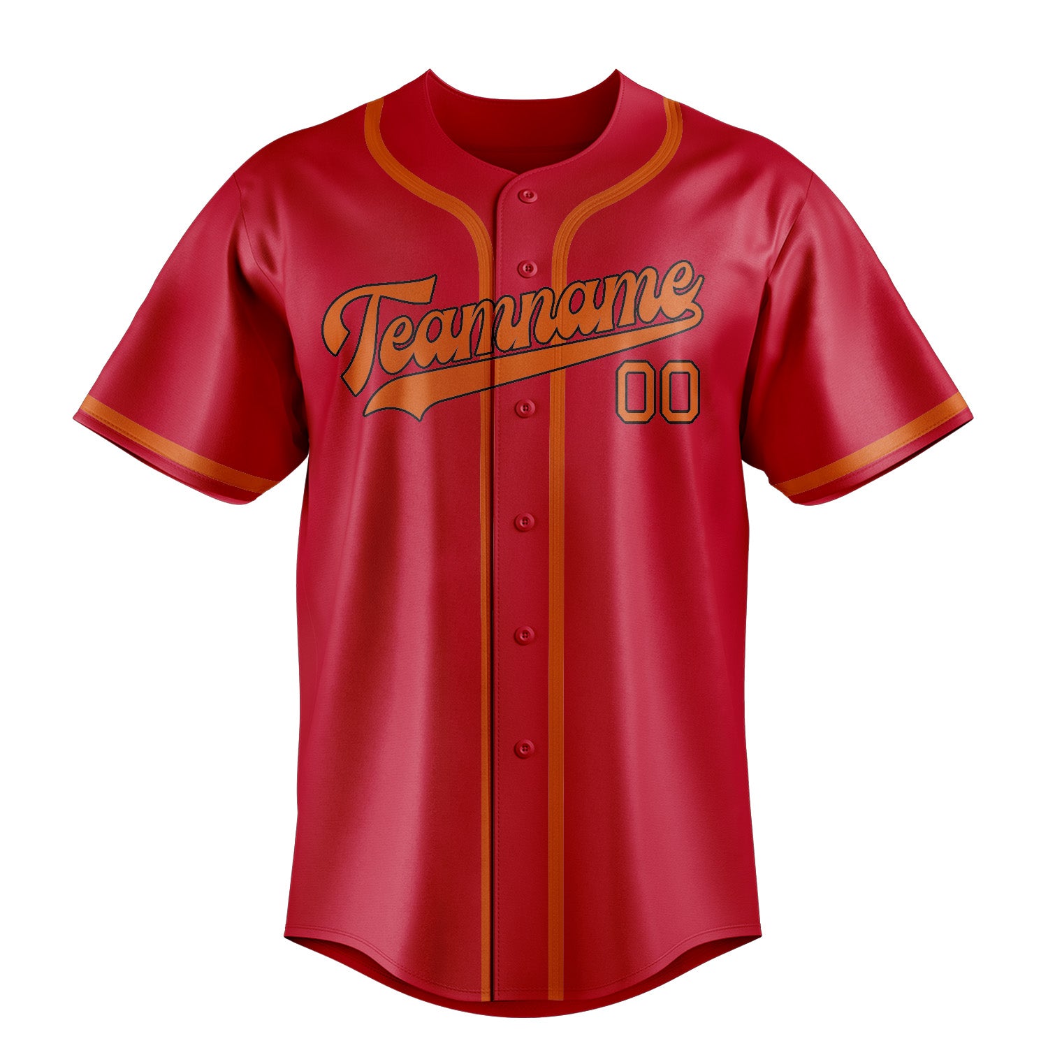 Custom Red Orange Baseball Jersey