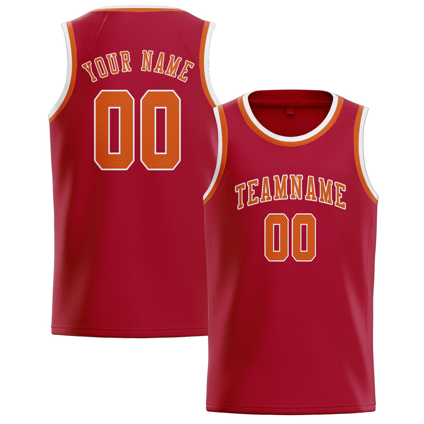 Custom Red Orange Basketball Jersey