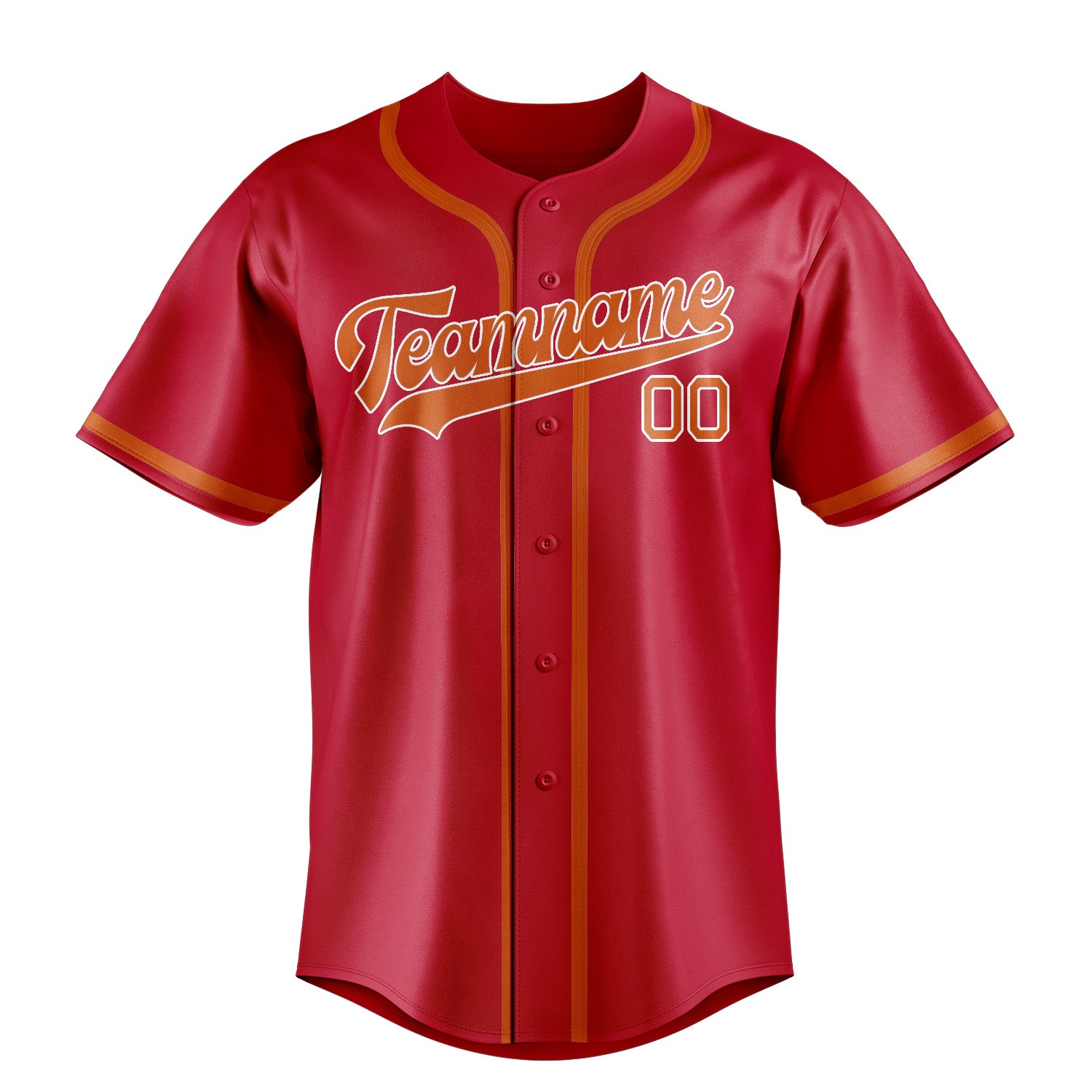 Custom Red Orange Baseball Jersey