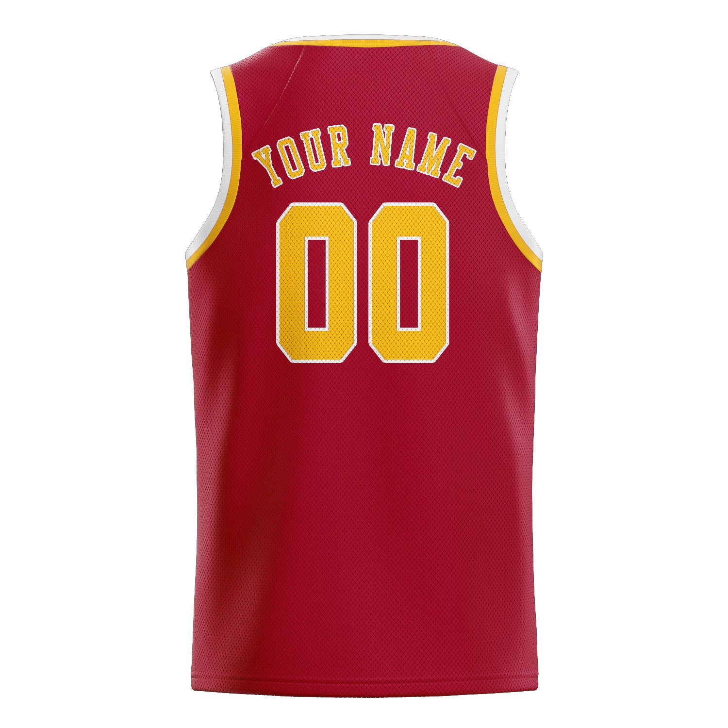 Custom Red Gold Basketball Jersey