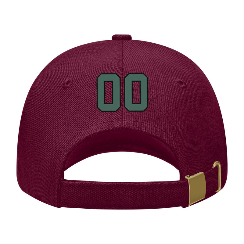 Custom Crimson Red Slate Gray Hat 14B21727