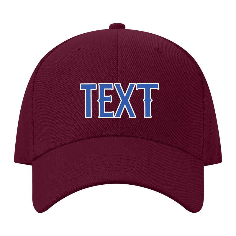 Custom Crimson Red Navy Hat 14B21809
