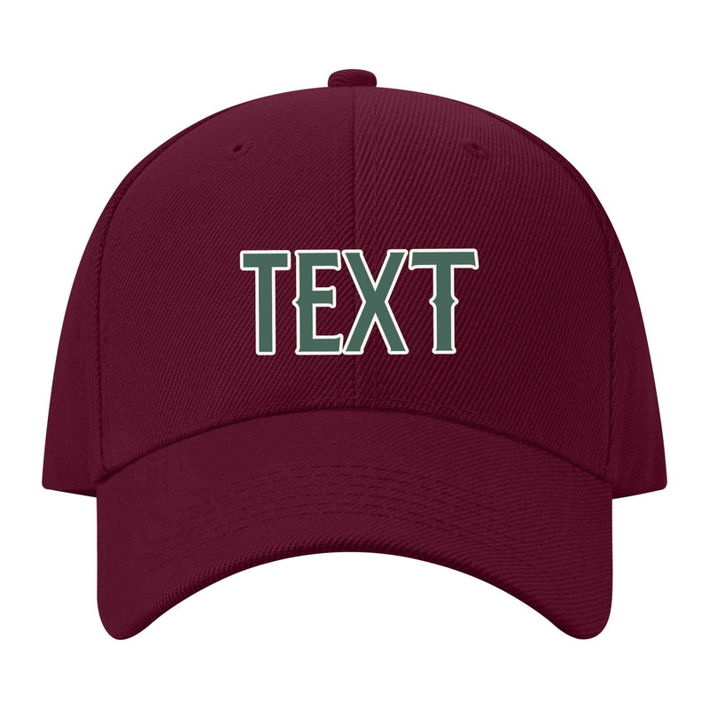 Custom Crimson Red Slate Gray Hat 14B21827