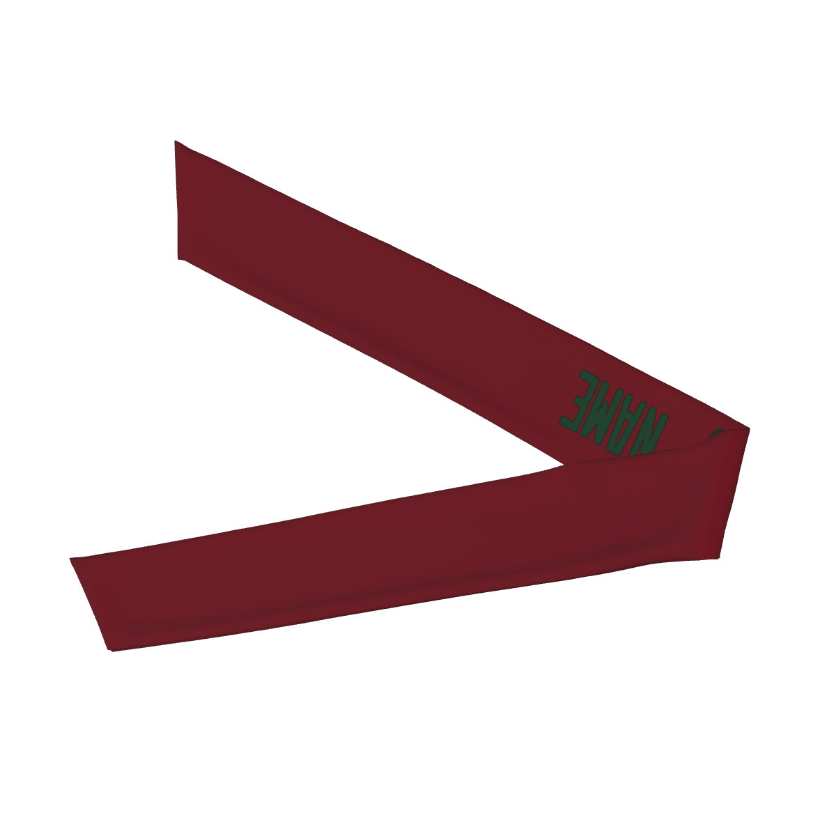 Custom Crimson Red Green Headband