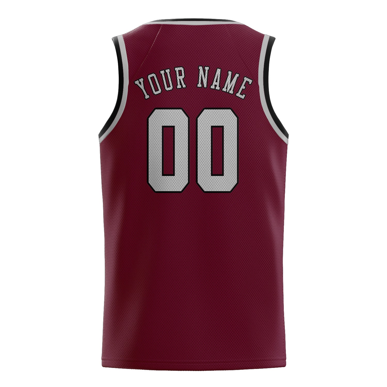 Custom Crimson Red Gray Basketball Jersey