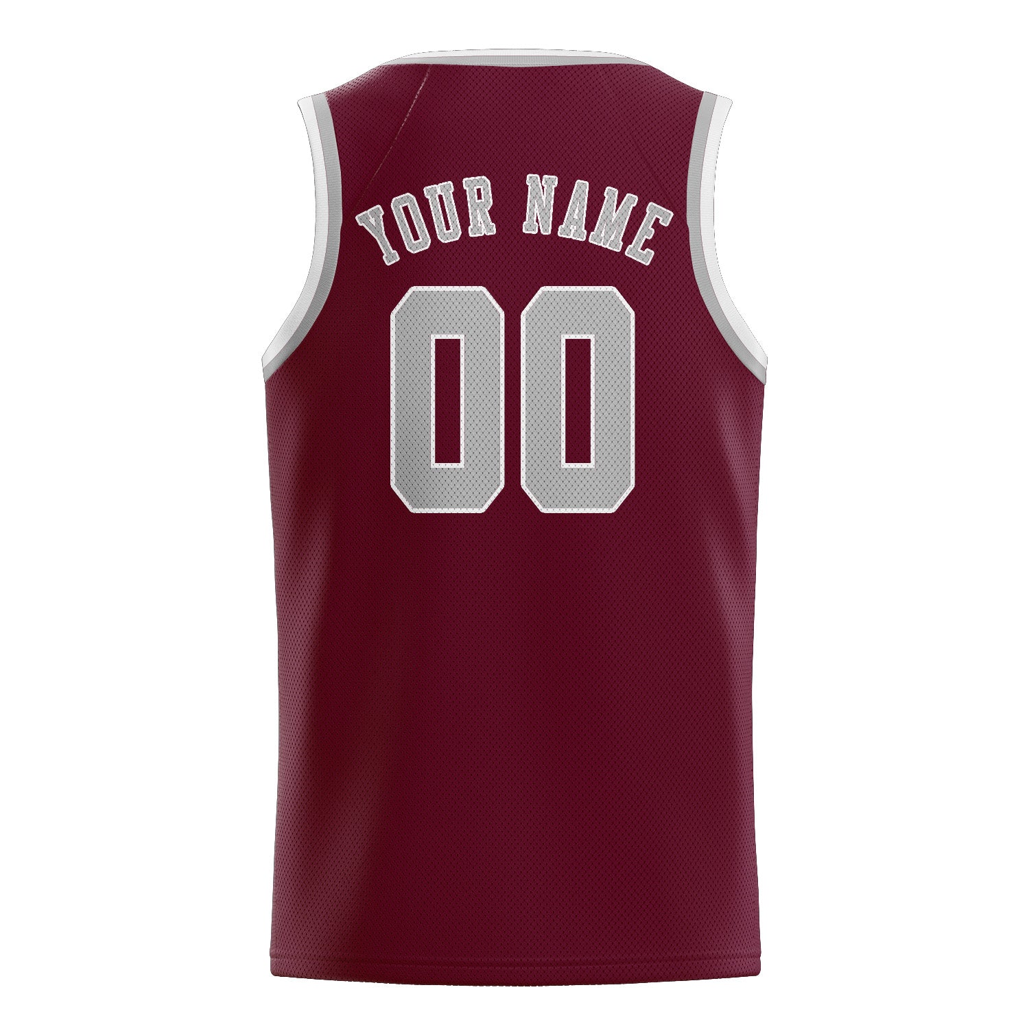 Custom Crimson Red Gray Basketball Jersey