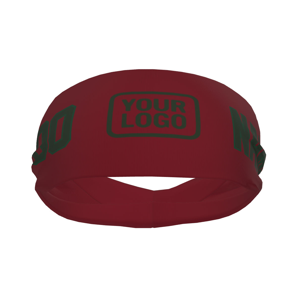 Custom Crimson Red Dark Green Sports headband