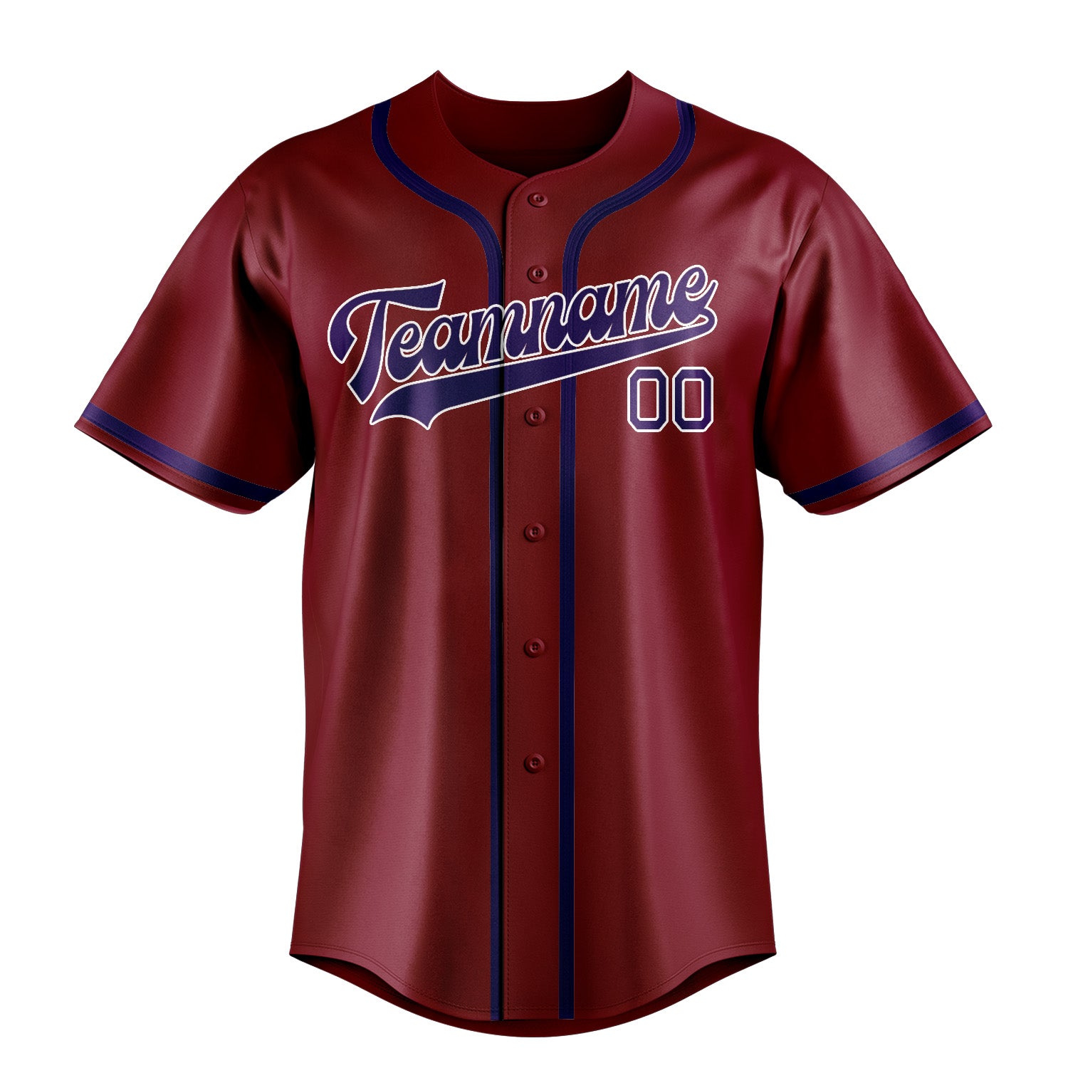 Custom Crimson Red Purple Baseball Jersey