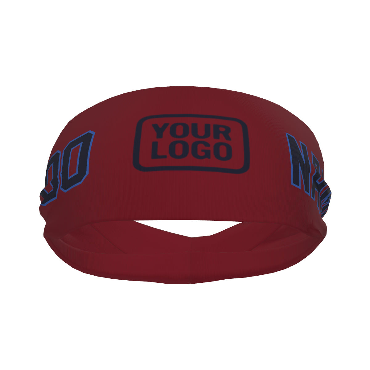 Custom Crimson Red Navy Sports headband