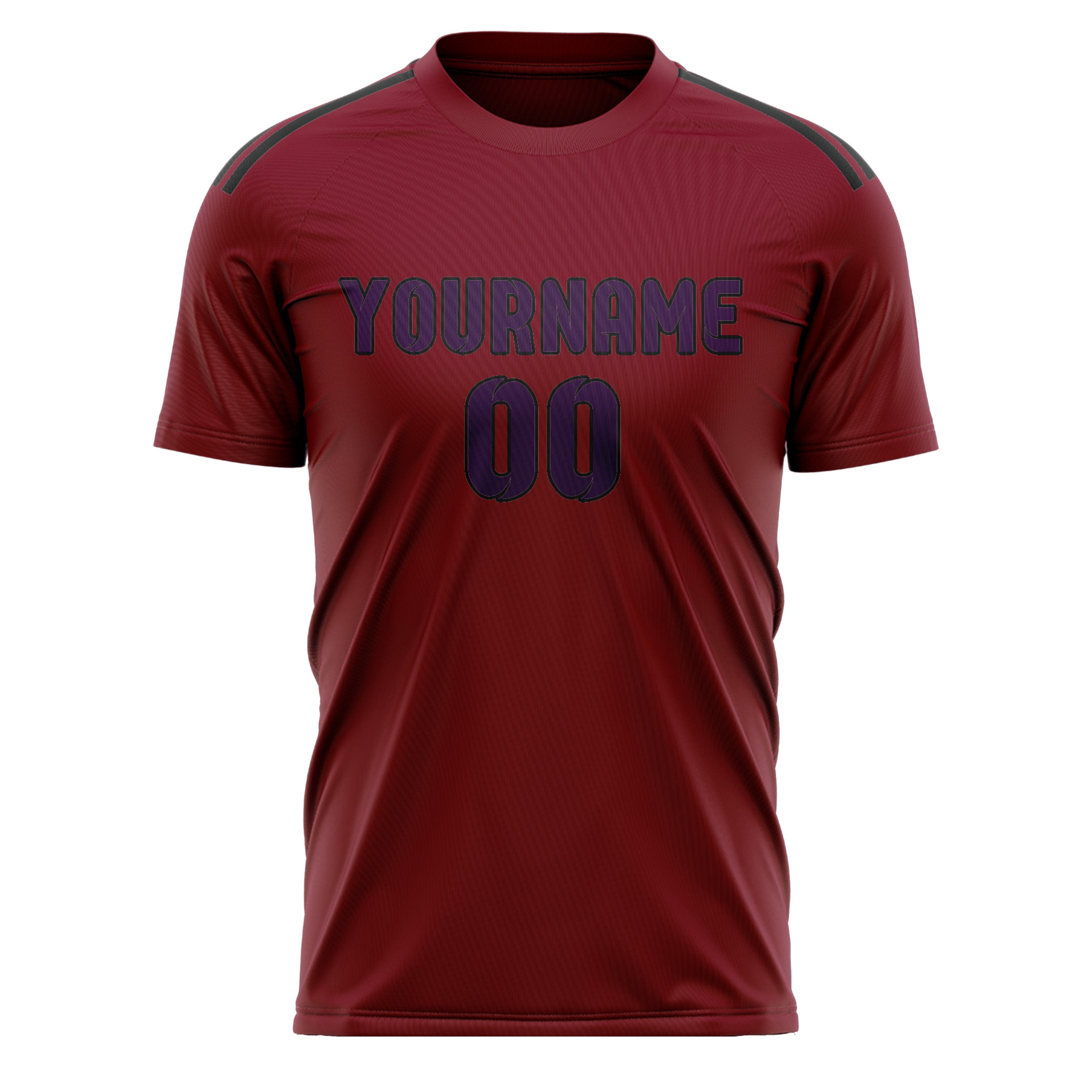 Custom Crimson Red Purple Soccer Jersey