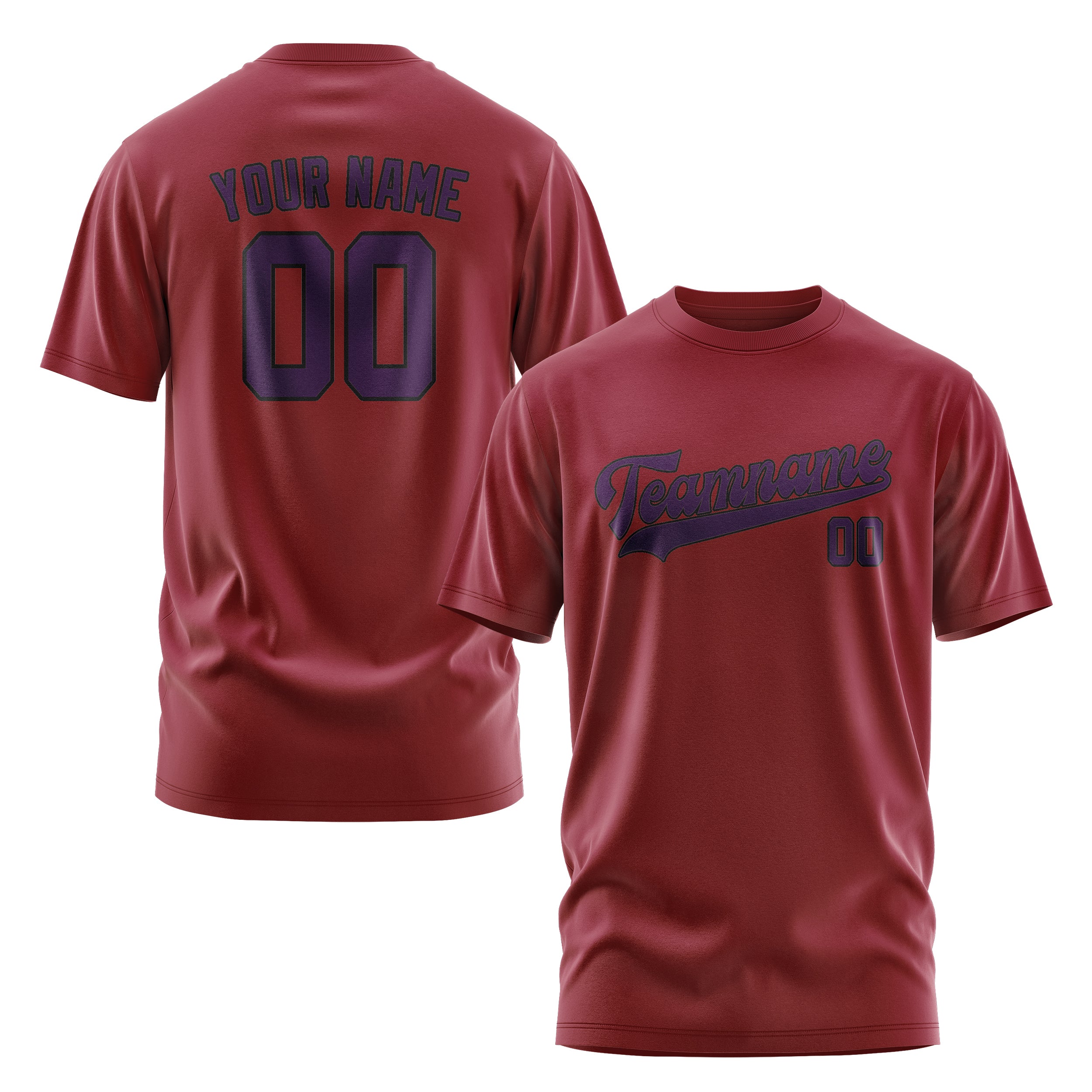 Custom Crimson Red Purple T-Shirt