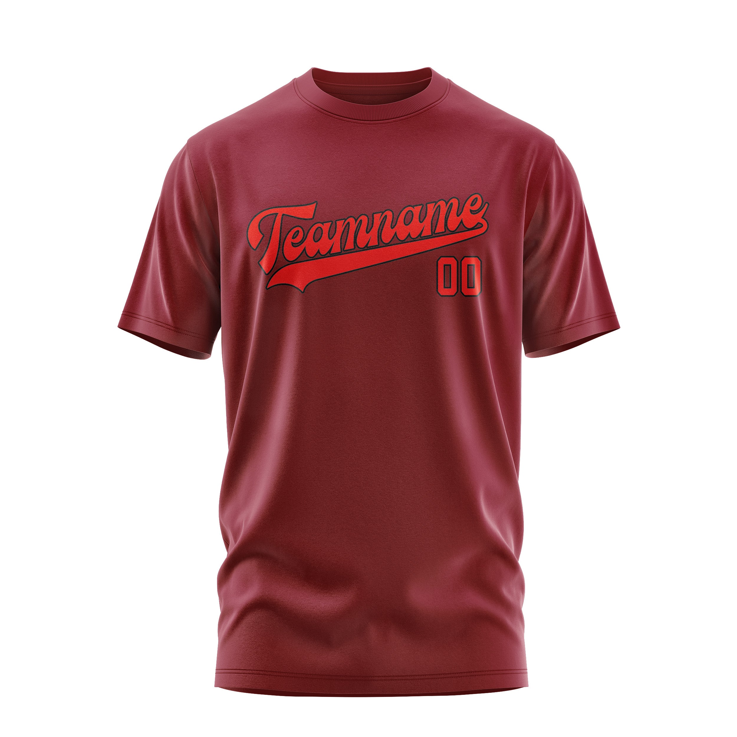 Custom Crimson Red Orange Red T-Shirt