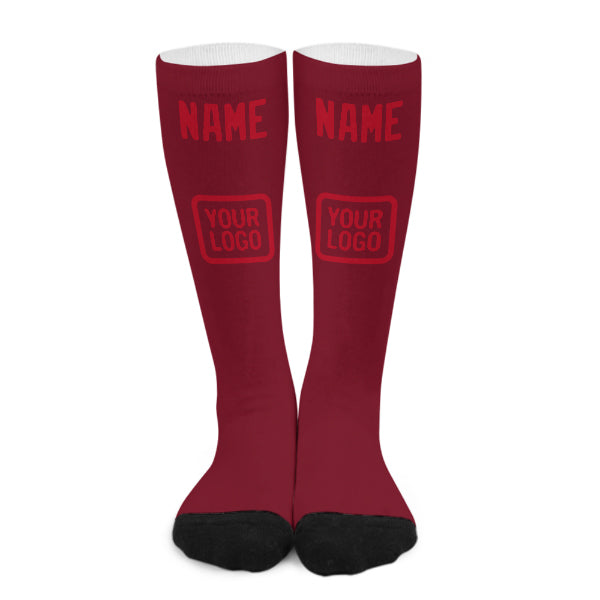 Custom Crimson Red Red Knee-High Sock