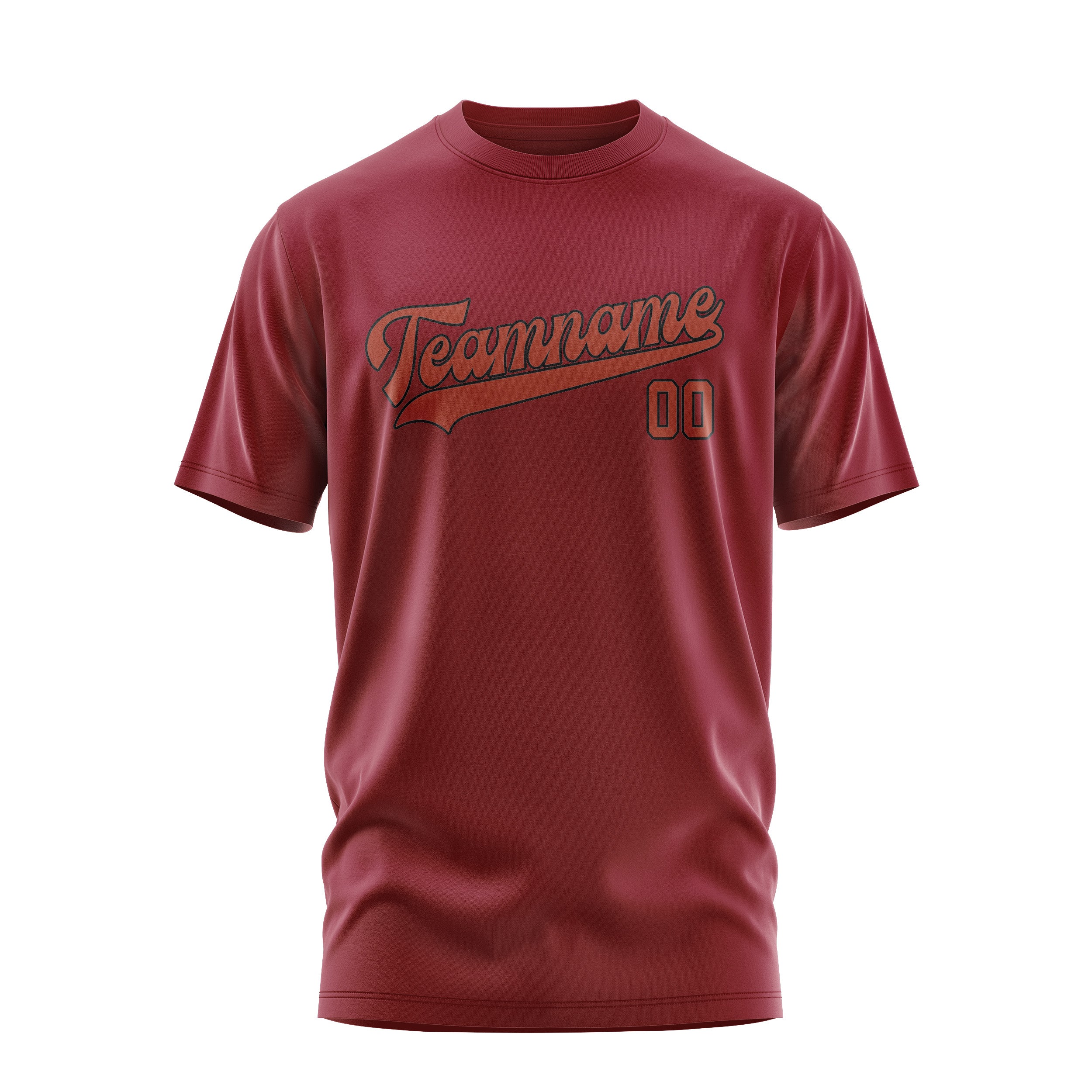 Custom Crimson Red Coral Red T-Shirt
