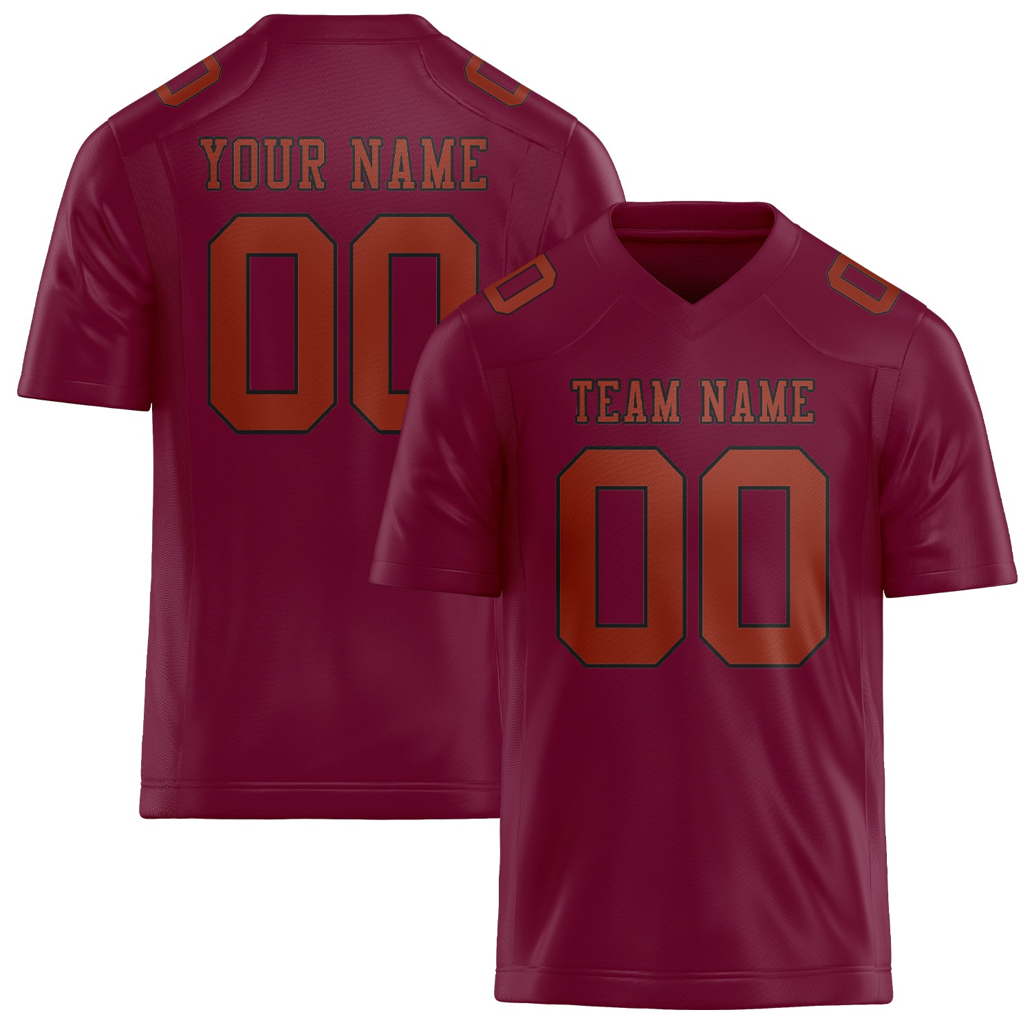 Custom Crimson Red Coral Red Football Jersey