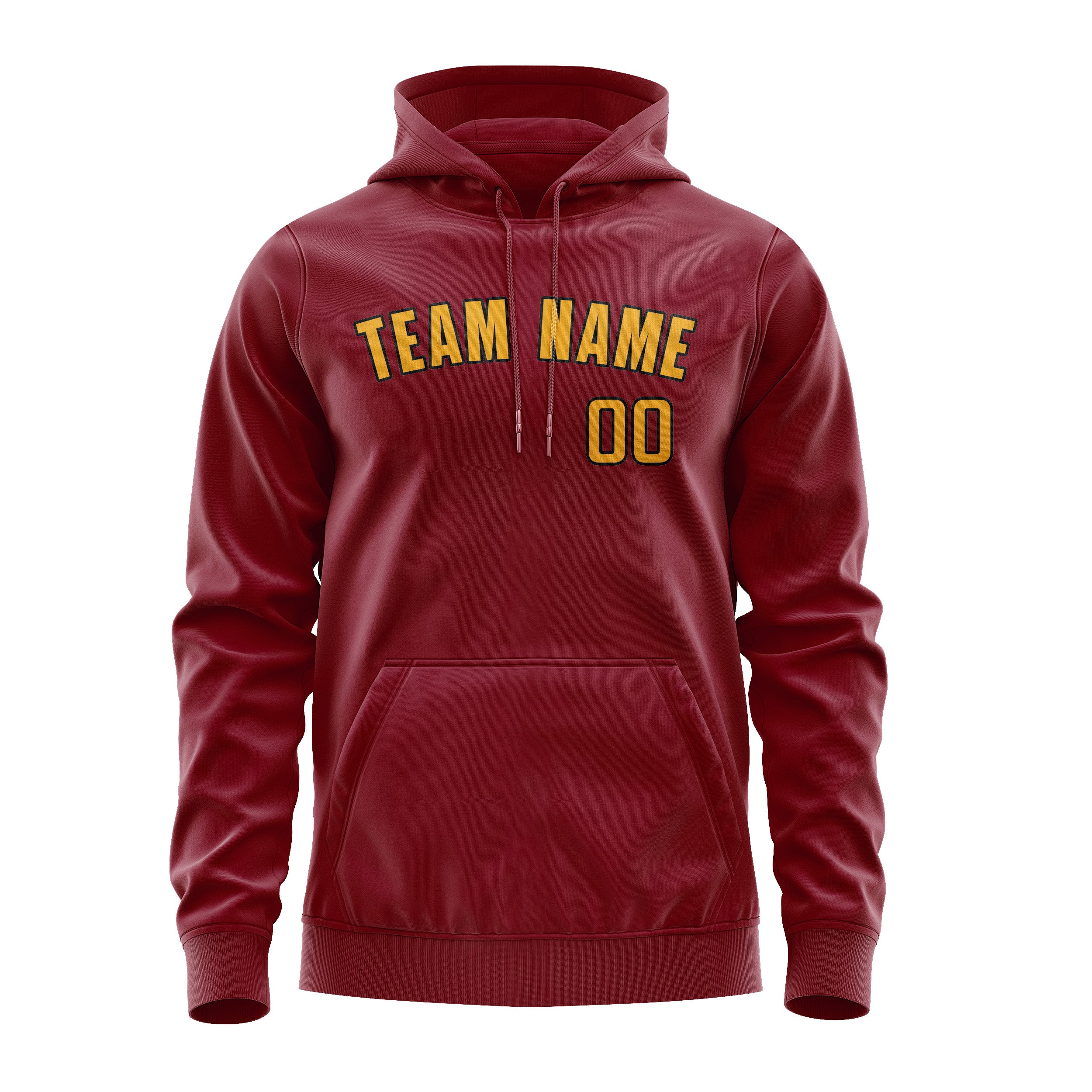 Custom Crimson Red Yellow Hoodie