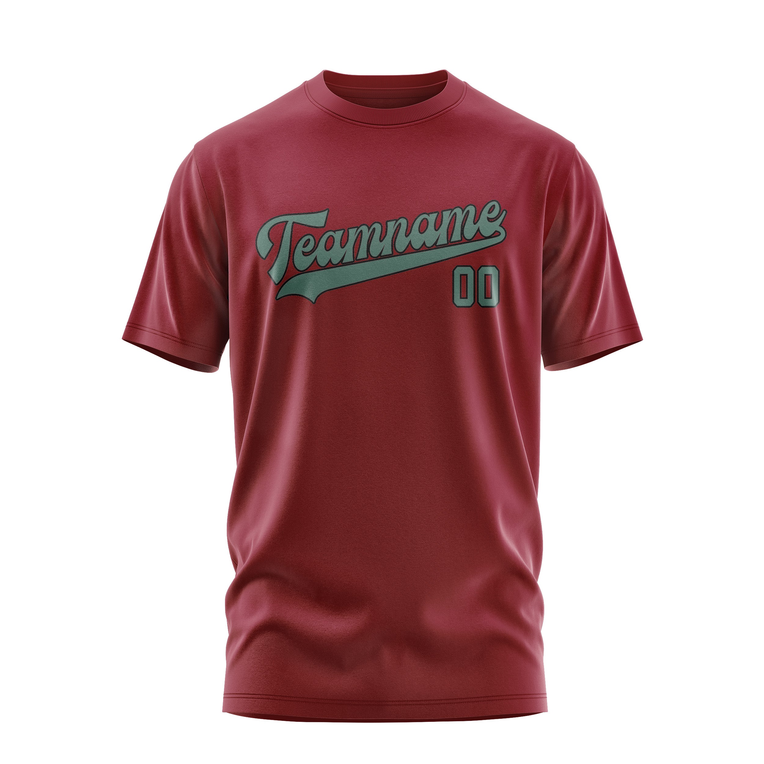 Custom Crimson Red Blue Green T-Shirt