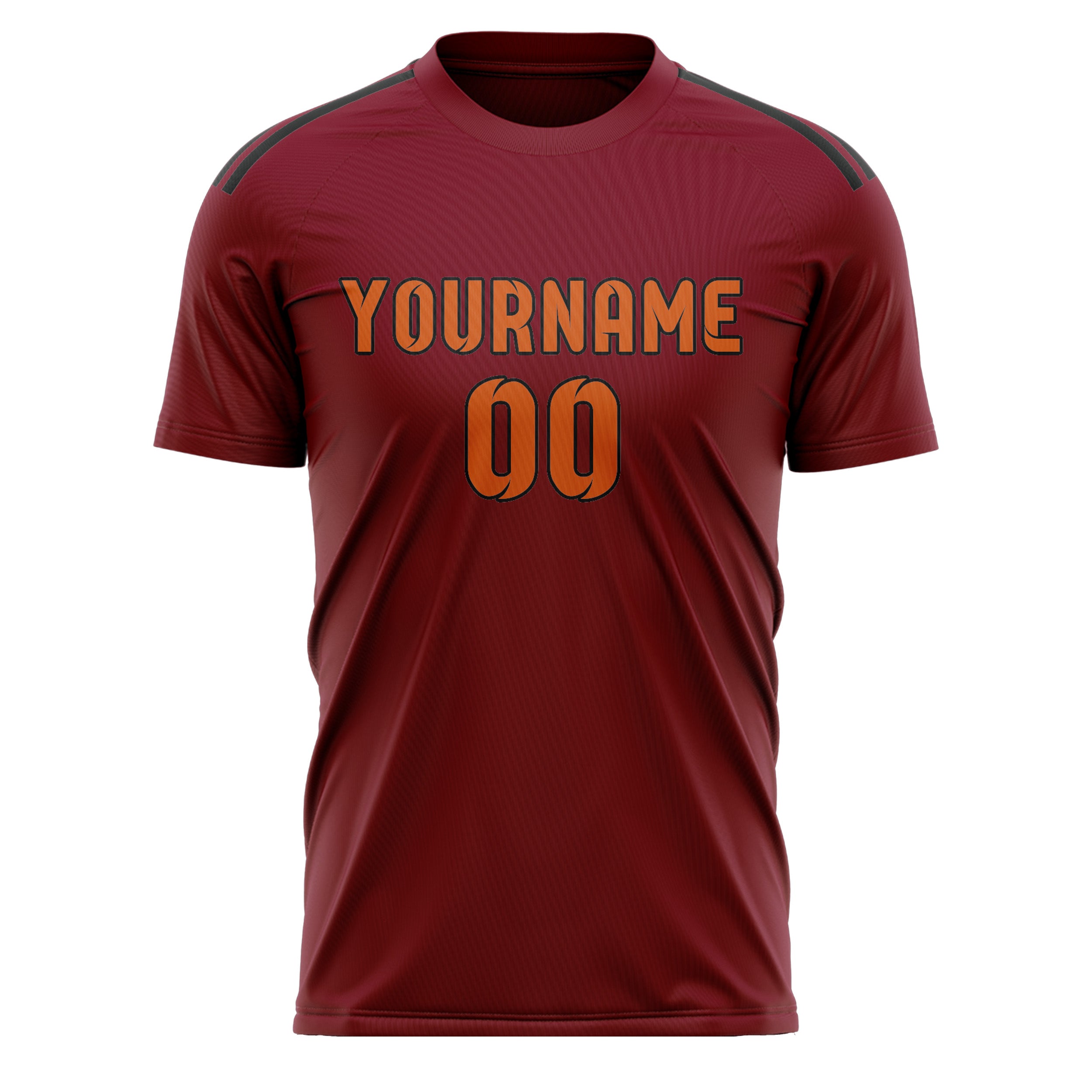 Custom Crimson Red Orange Soccer Jersey