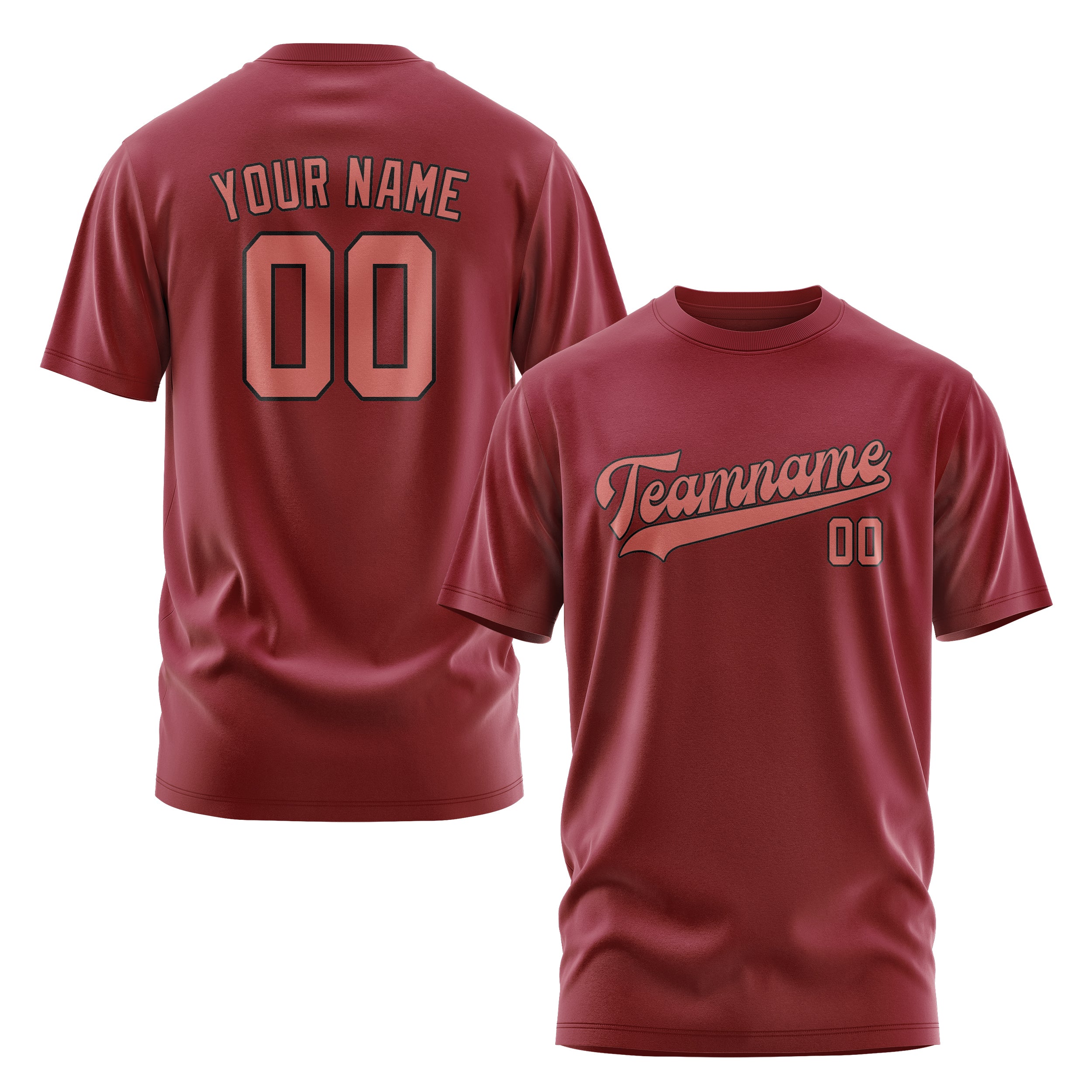 Custom Crimson Red Copper Rose T-Shirt