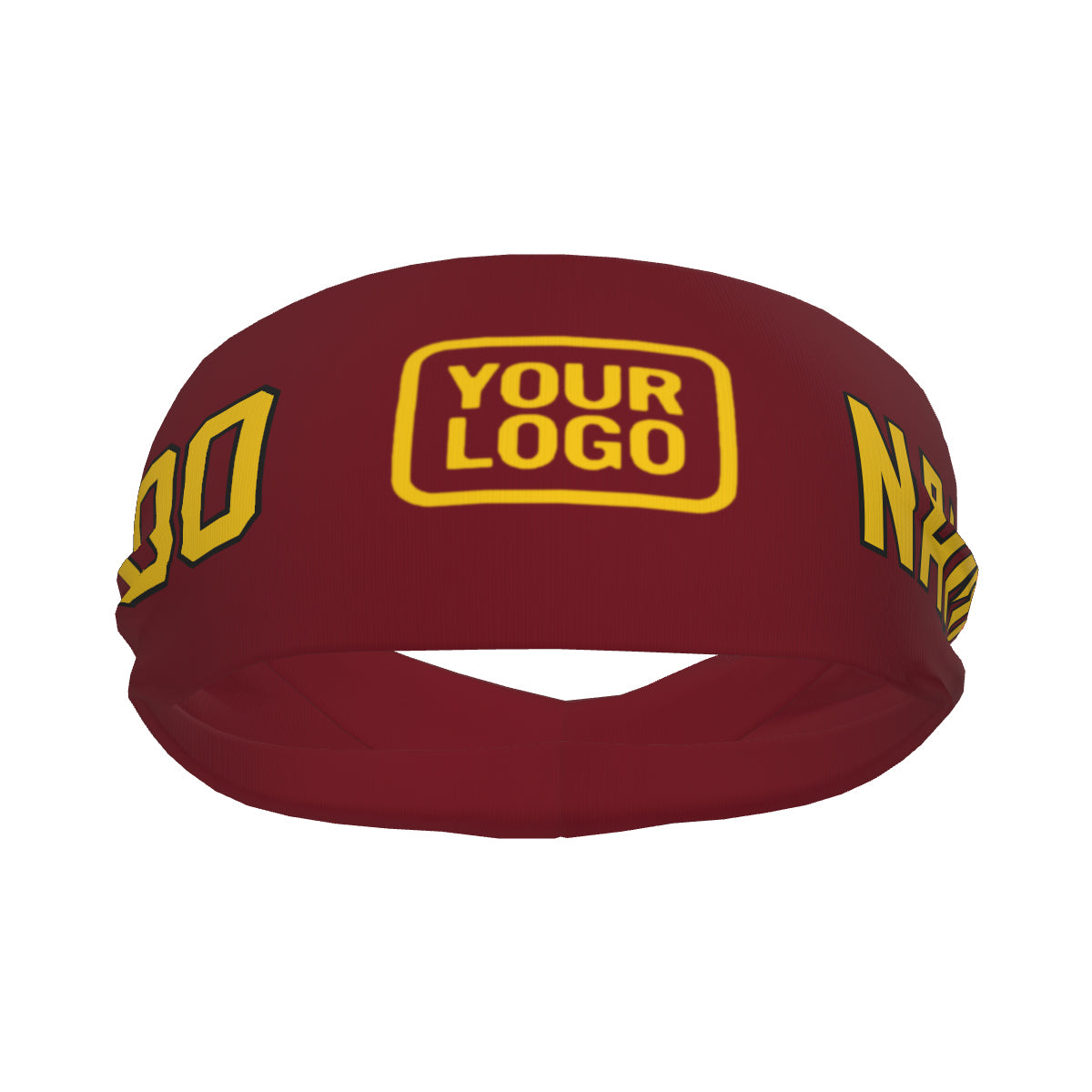 Custom Crimson Red Gold Sports headband