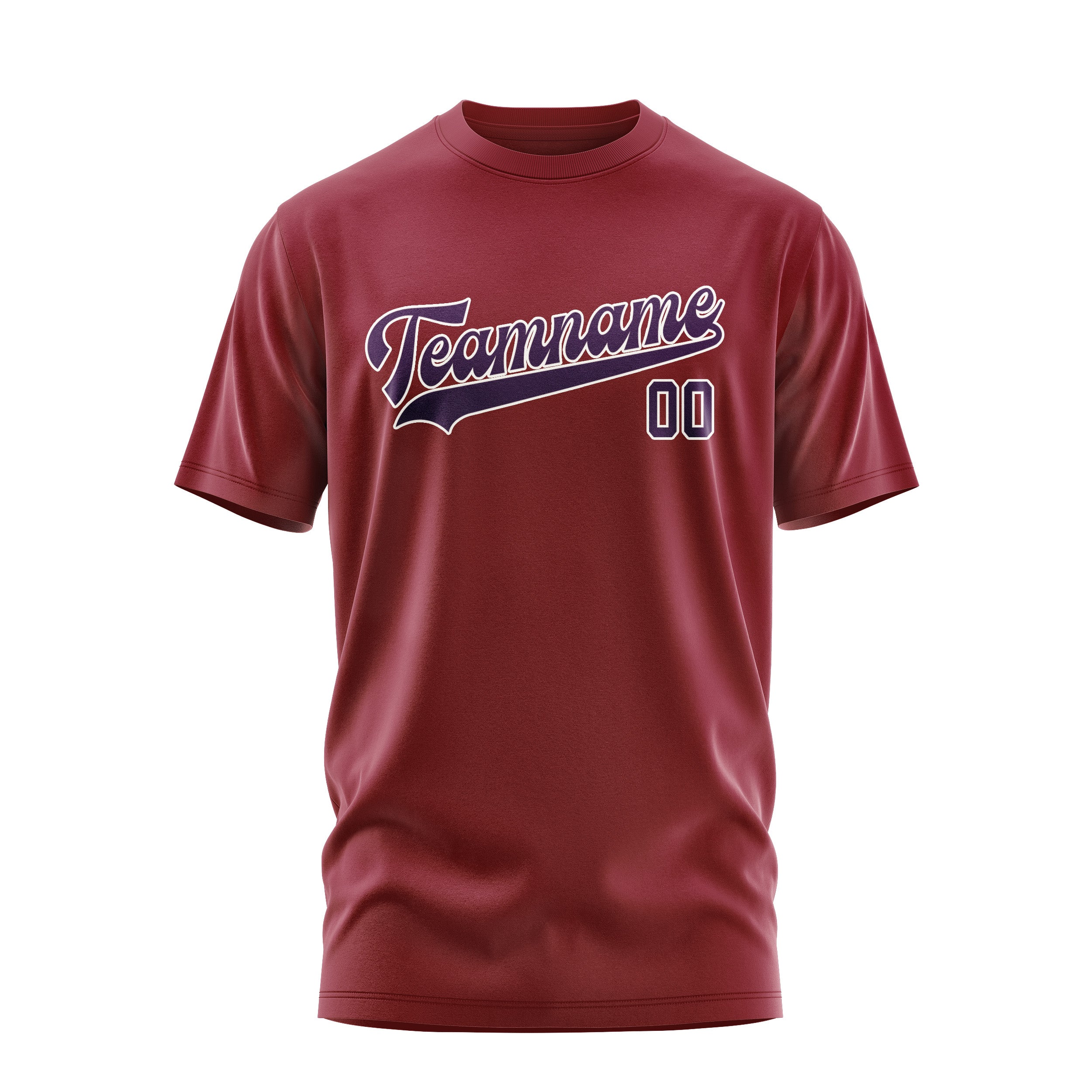 Custom Crimson Red Purple T-Shirt