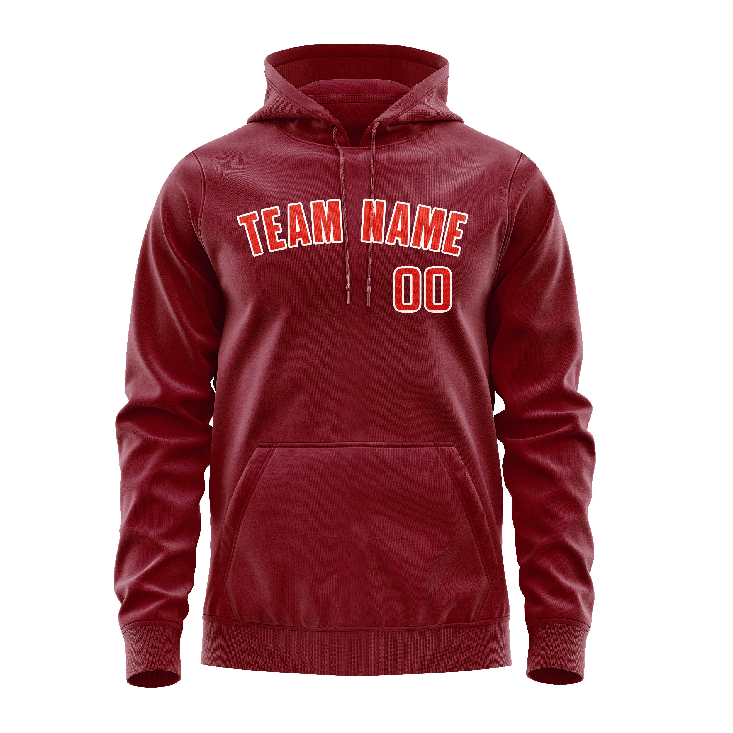 Custom Crimson Red Orange Red Hoodie