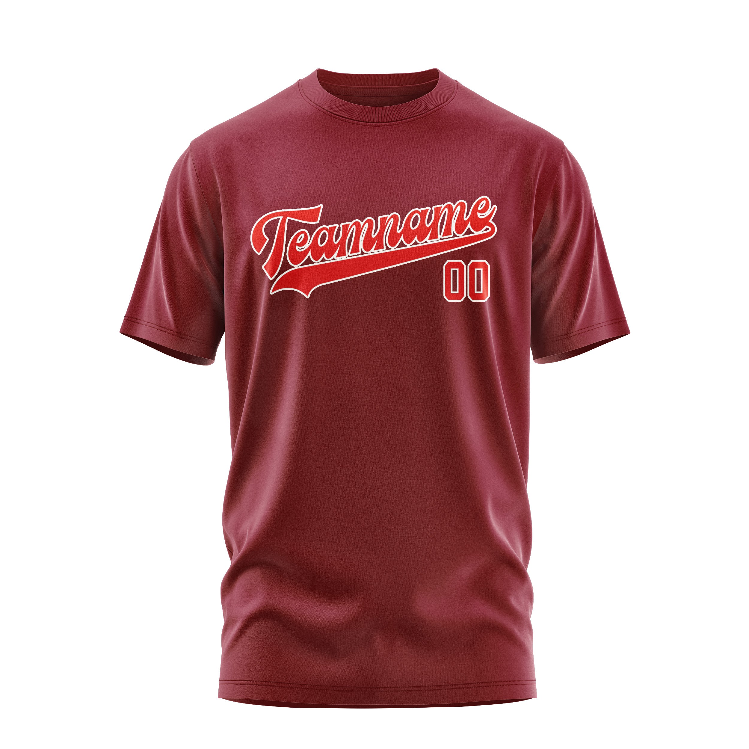 Custom Crimson Red Orange Red T-Shirt