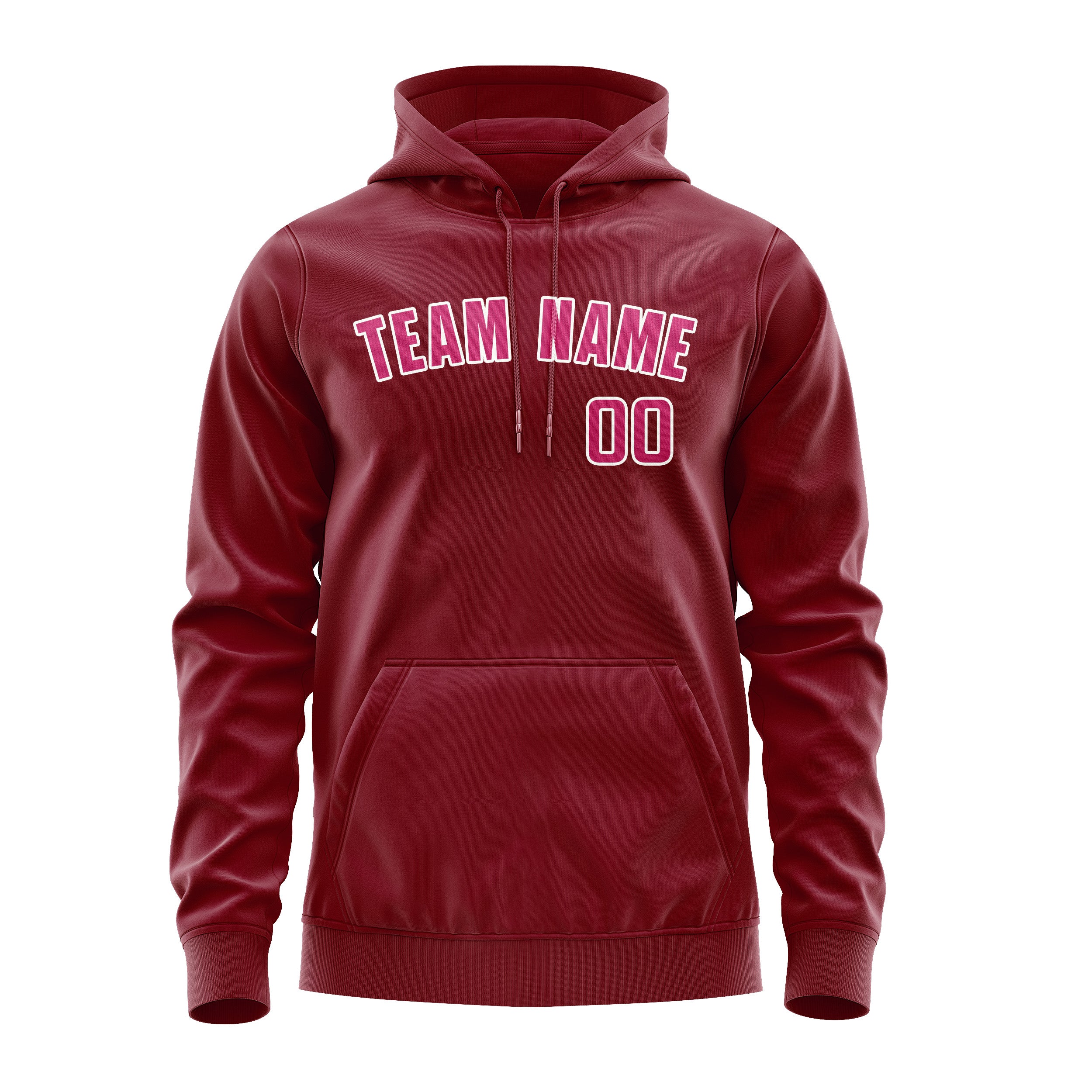 Custom Crimson Red Pink Hoodie