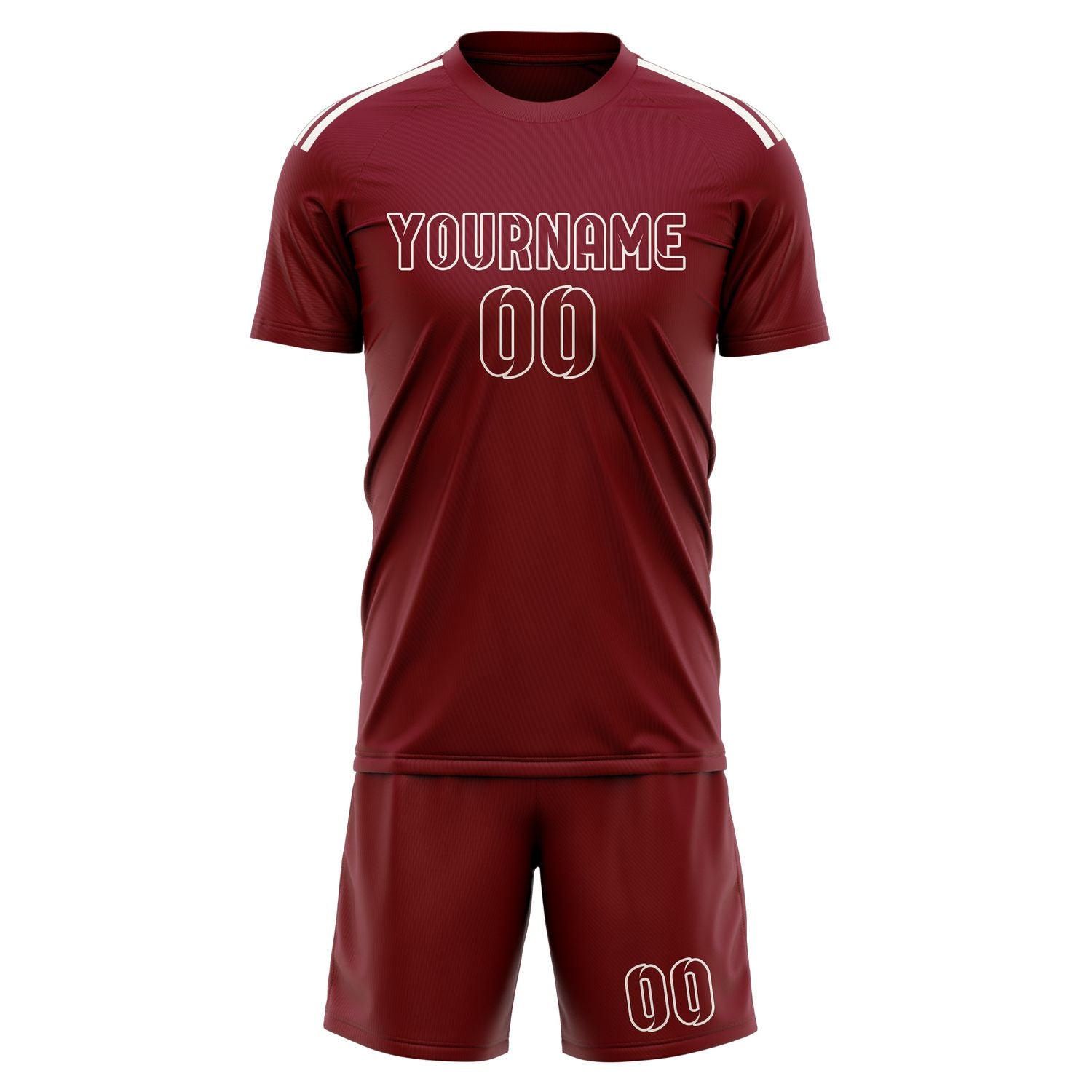 Custom Crimson Red Crimson Red Soccer Set