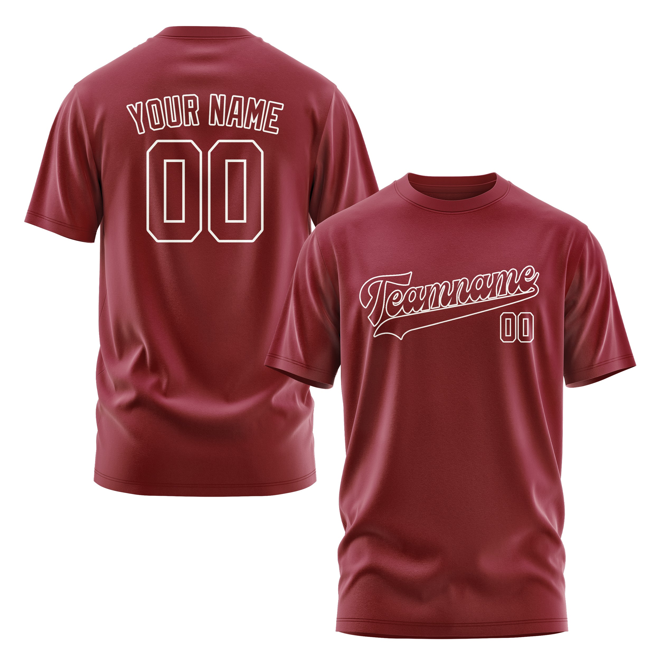 Custom Crimson Red Crimson Red T-Shirt